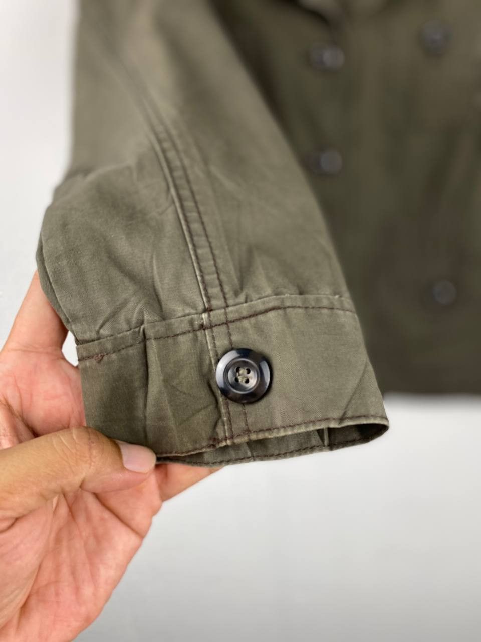 GU × Japanese Brand gu japanese rbands green army jacket nice design Size XL / US 12-14 / IT 48-50 - 4 Thumbnail