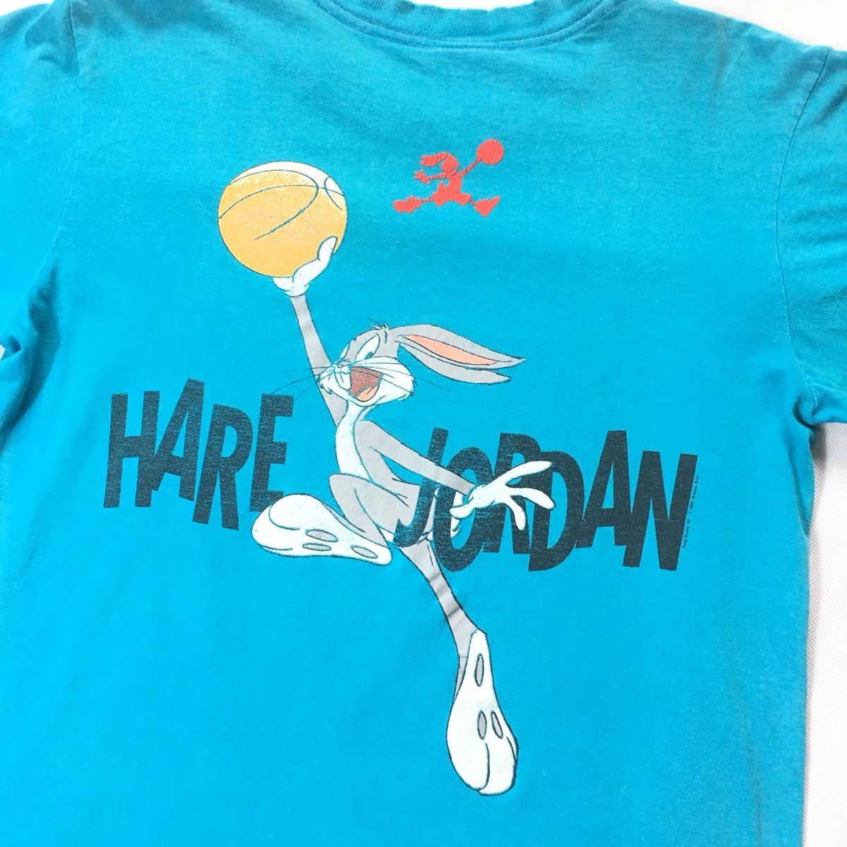 Nike × Vintage Vintage 90s Nike Air Jordan X Hare BugsBunny Distressed Tee Size US M / EU 48-50 / 2 - 4 Thumbnail