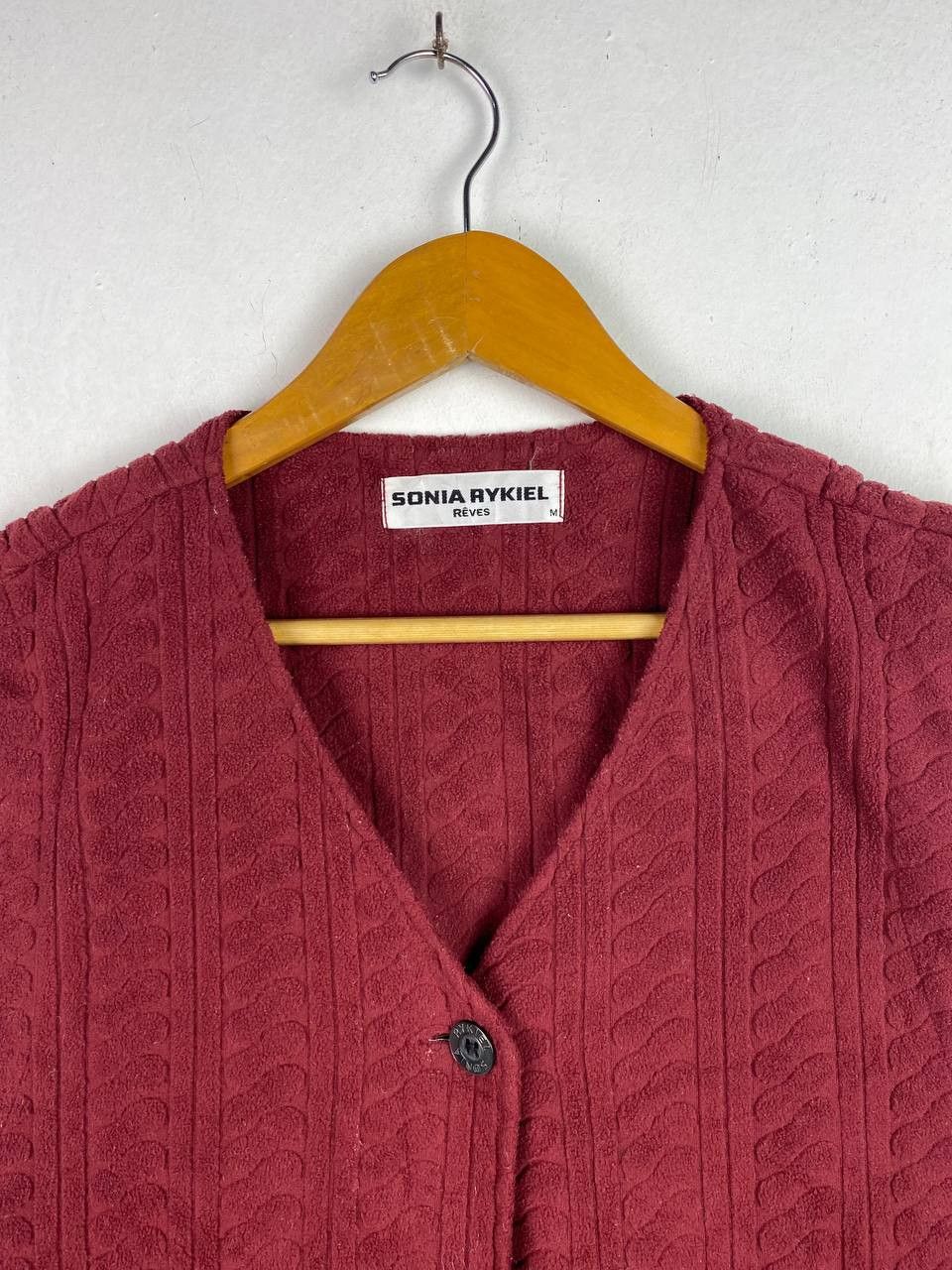 Sonia Rykiel Vintage Rare Sonia Rykiel Maroon Vest Nice Design Size US M / EU 48-50 / 2 - 2 Thumbnail