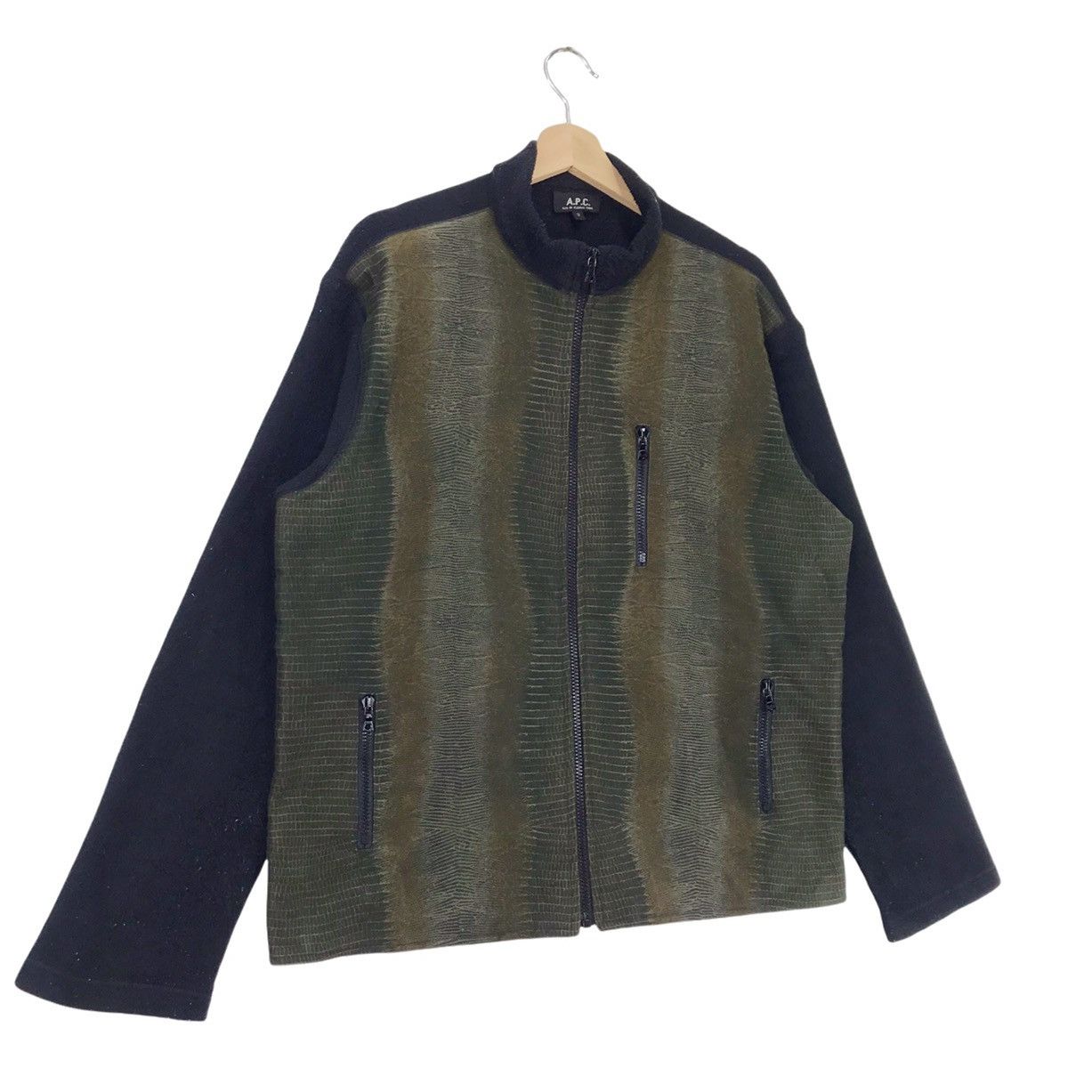 A.P.C. × Vintage A.P.C Snake Skin Design Fleece Sweater Size US M / EU 48-50 / 2 - 3 Thumbnail