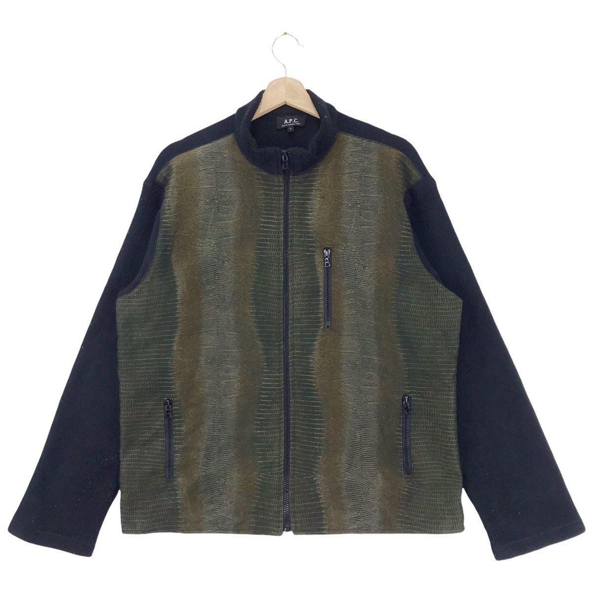 A.P.C. × Vintage A.P.C Snake Skin Design Fleece Sweater Size US M / EU 48-50 / 2 - 1 Thumbnail