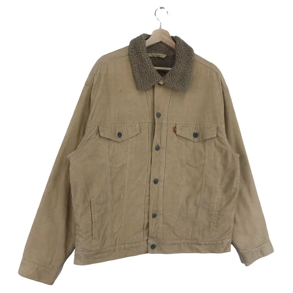 Levi's × Levi's Vintage Clothing × Vintage Vintage Levis Sherpa Corduroy Trucker Jacket Size US L / EU 52-54 / 3 - 3 Thumbnail
