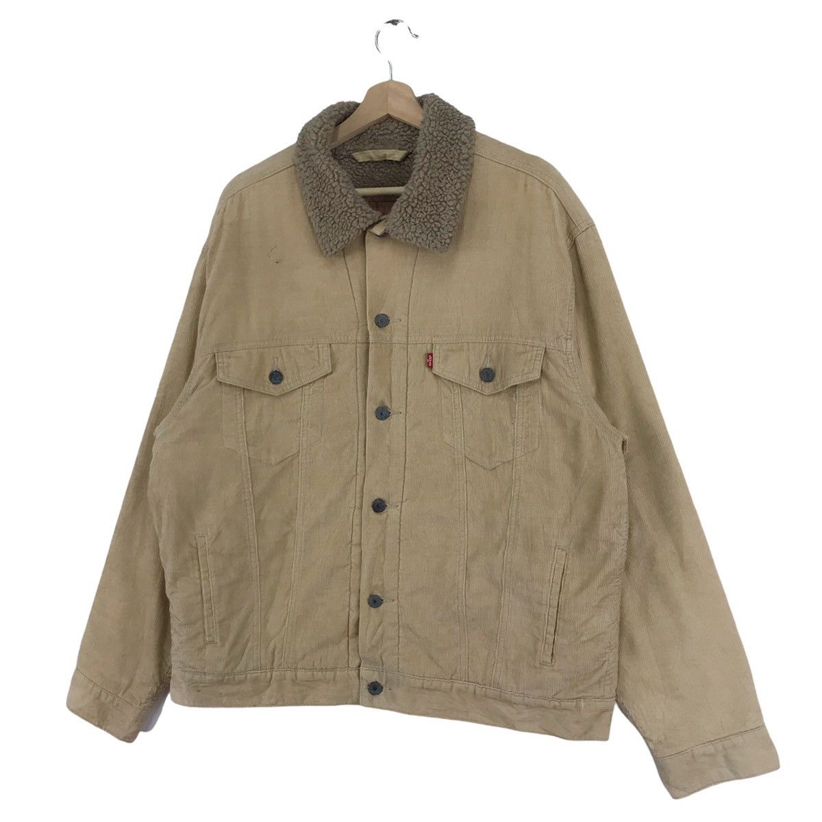 Levi's × Levi's Vintage Clothing × Vintage Vintage Levis Sherpa Corduroy Trucker Jacket Size US L / EU 52-54 / 3 - 2 Thumbnail