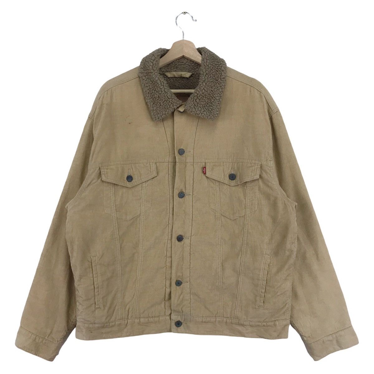 Levi's × Levi's Vintage Clothing × Vintage Vintage Levis Sherpa Corduroy Trucker Jacket Size US L / EU 52-54 / 3 - 1 Thumbnail