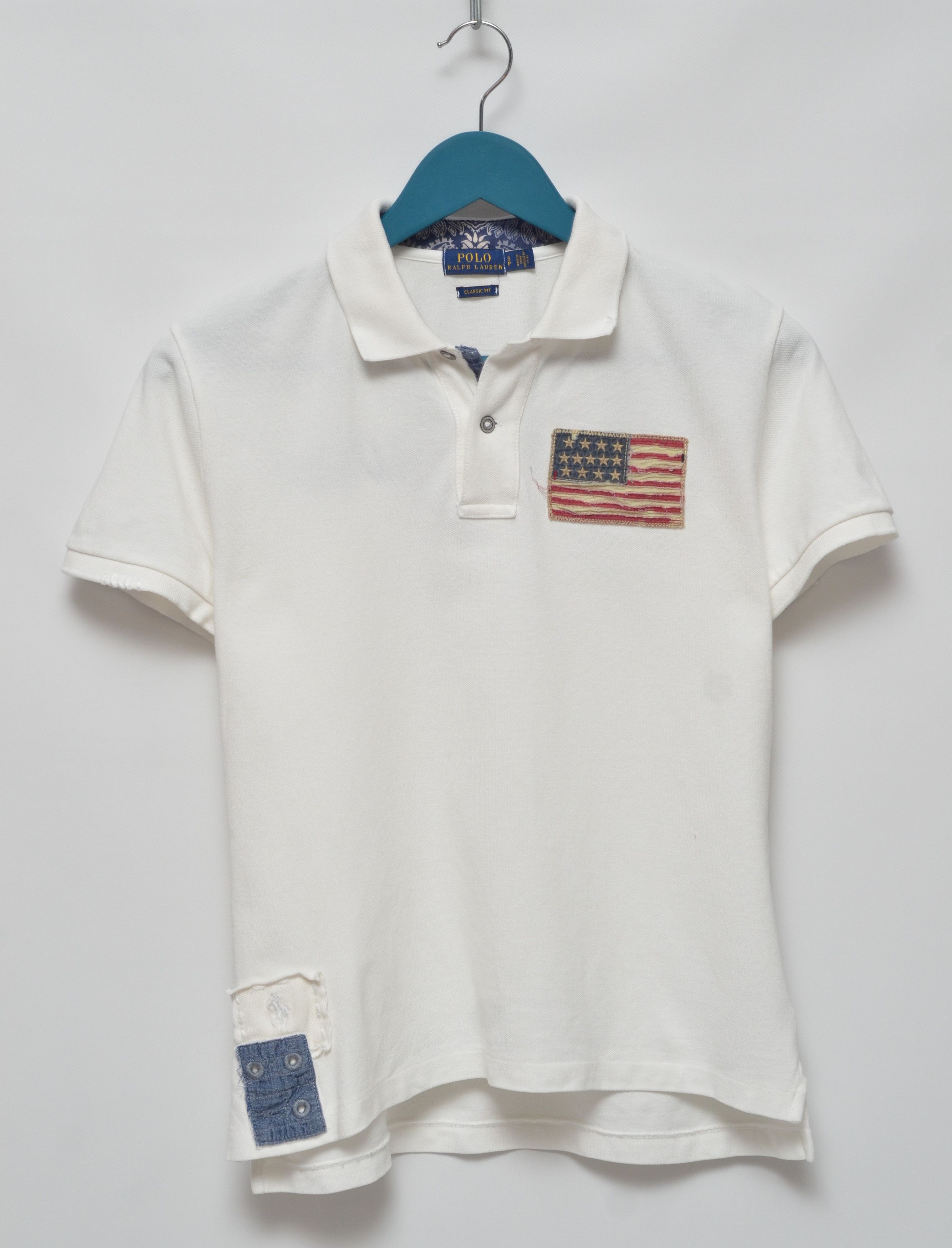 Polo Ralph Lauren Men's Classic Fit American Flag T-Shirt White Size X-Large