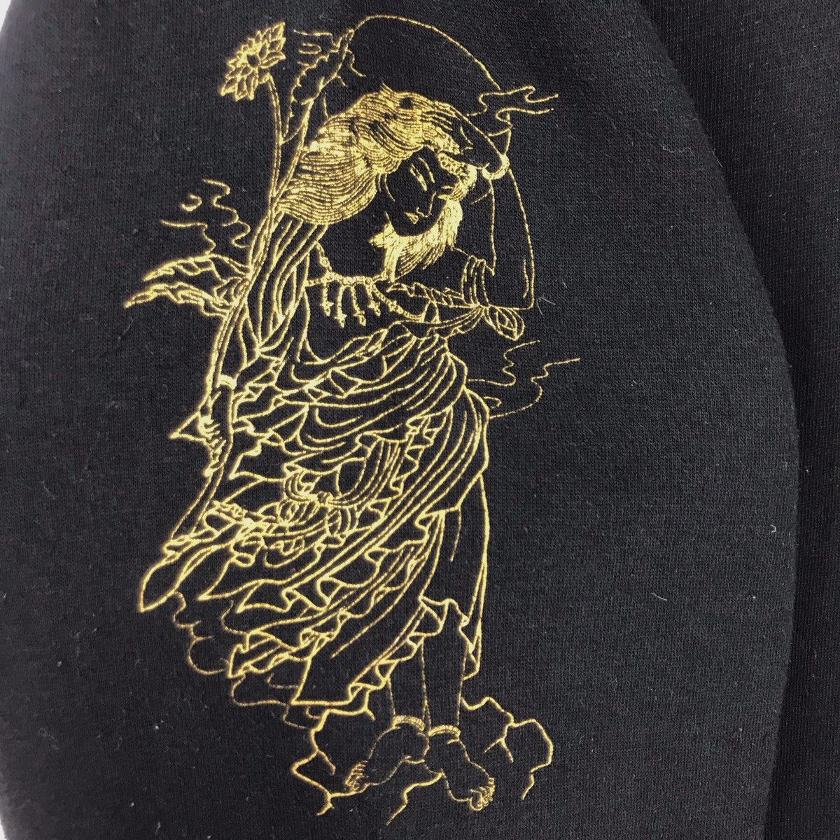 Japanese Brand × Vintage Sukajan Kamikiri Black Gold Sweatshirts Size US L / EU 52-54 / 3 - 11 Thumbnail