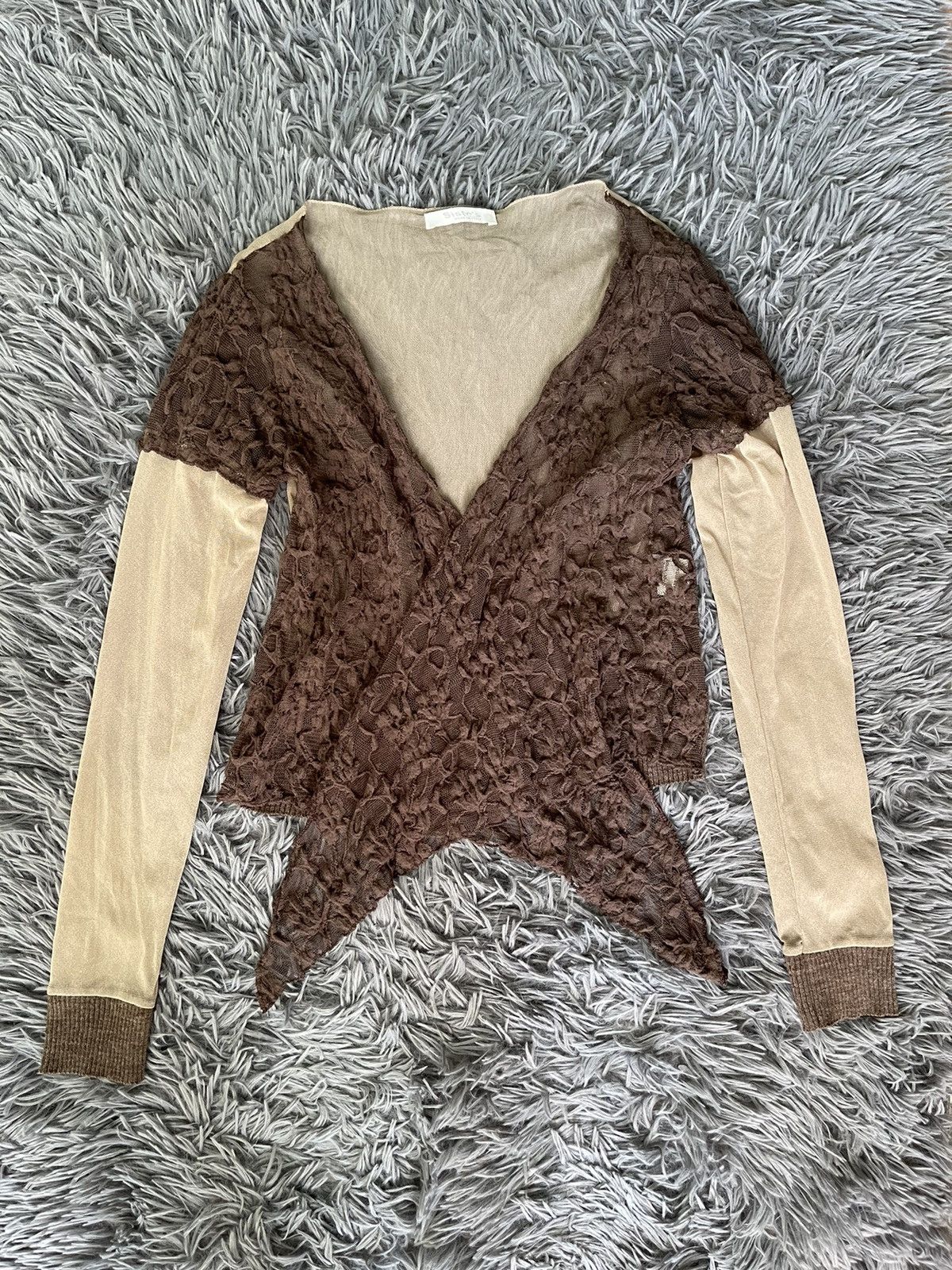 Vintage Avant Garde mesh 00s vintage JPG style longsleeve alpaca Size S / US 4 / IT 40 - 1 Thumbnail