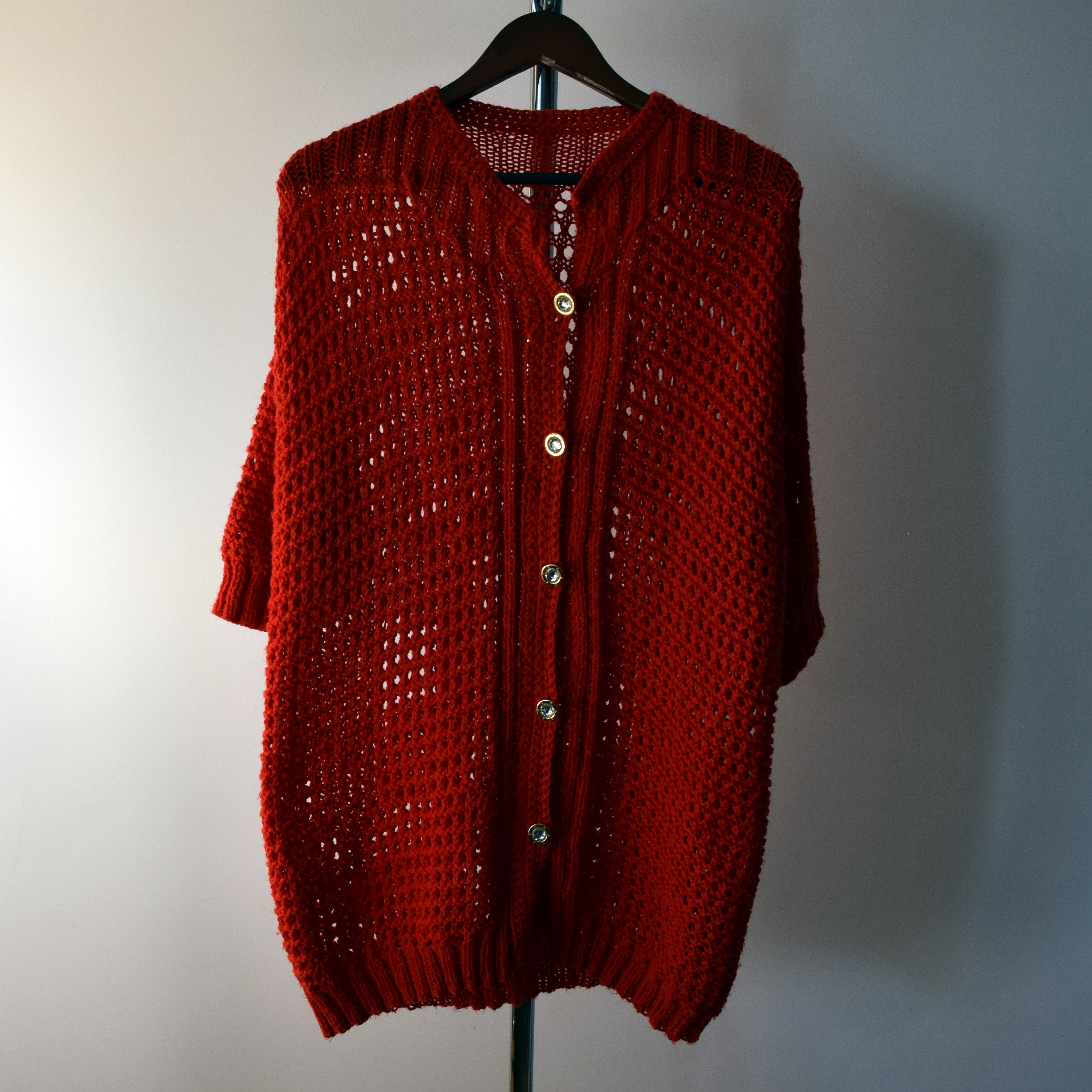 Escada × Other × Vintage Vintage Escada Cashmere Silk Blend Baby RED cardigan Sweater Size L / US 10 / IT 46 - 5 Thumbnail