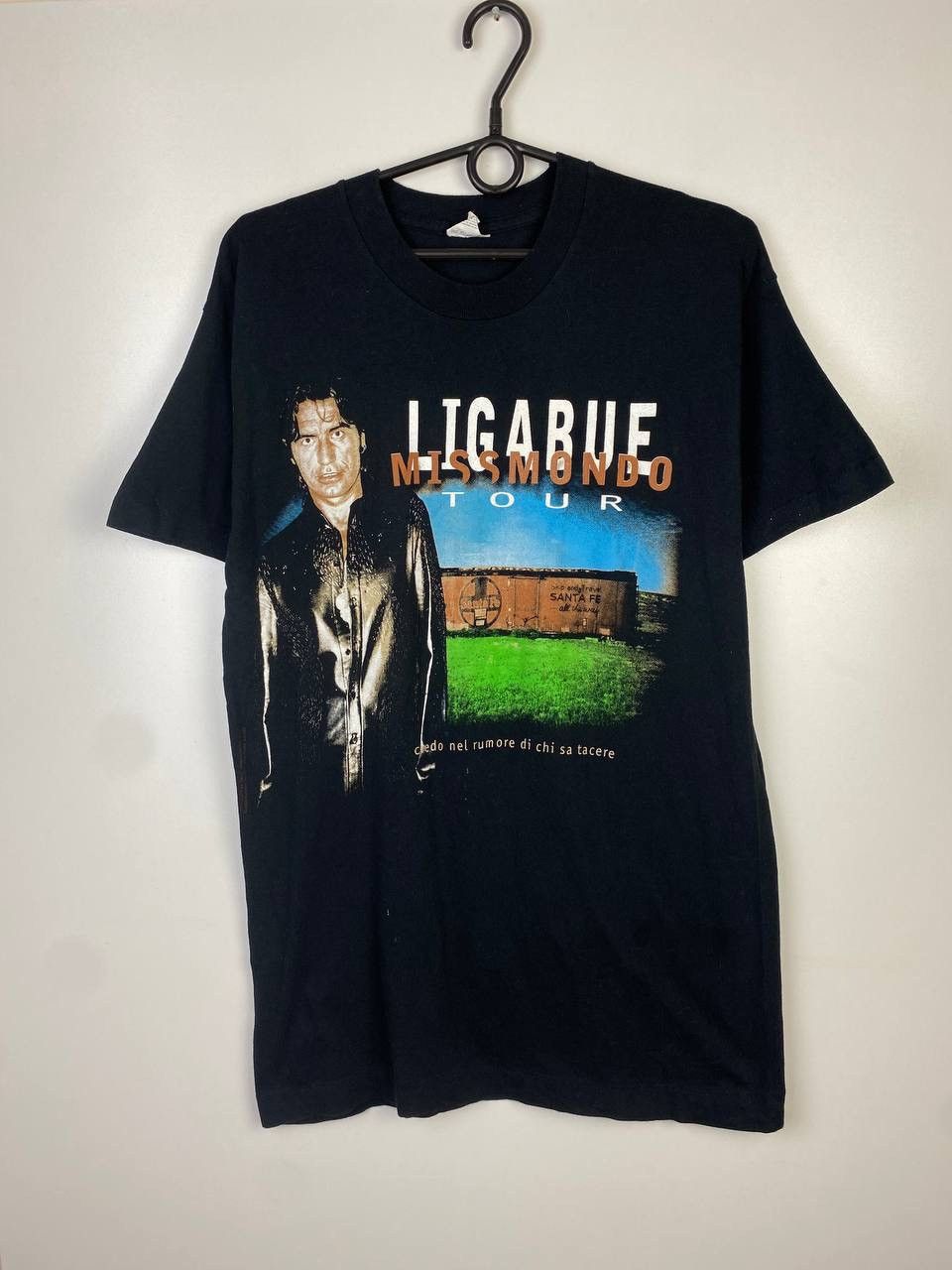 Ligabue Missmondo Tour 90s vintage t-shirt band size M
