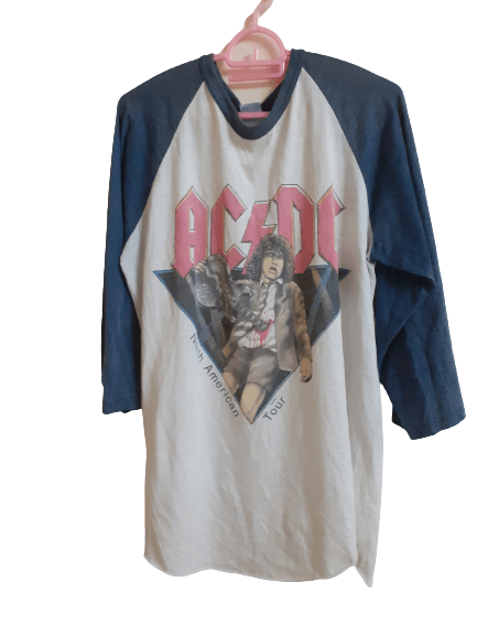 AC/DC Very Rare AC/DC North American Tour 1982 3 Quarter T Shirt Size US M / EU 48-50 / 2 - 1 Thumbnail