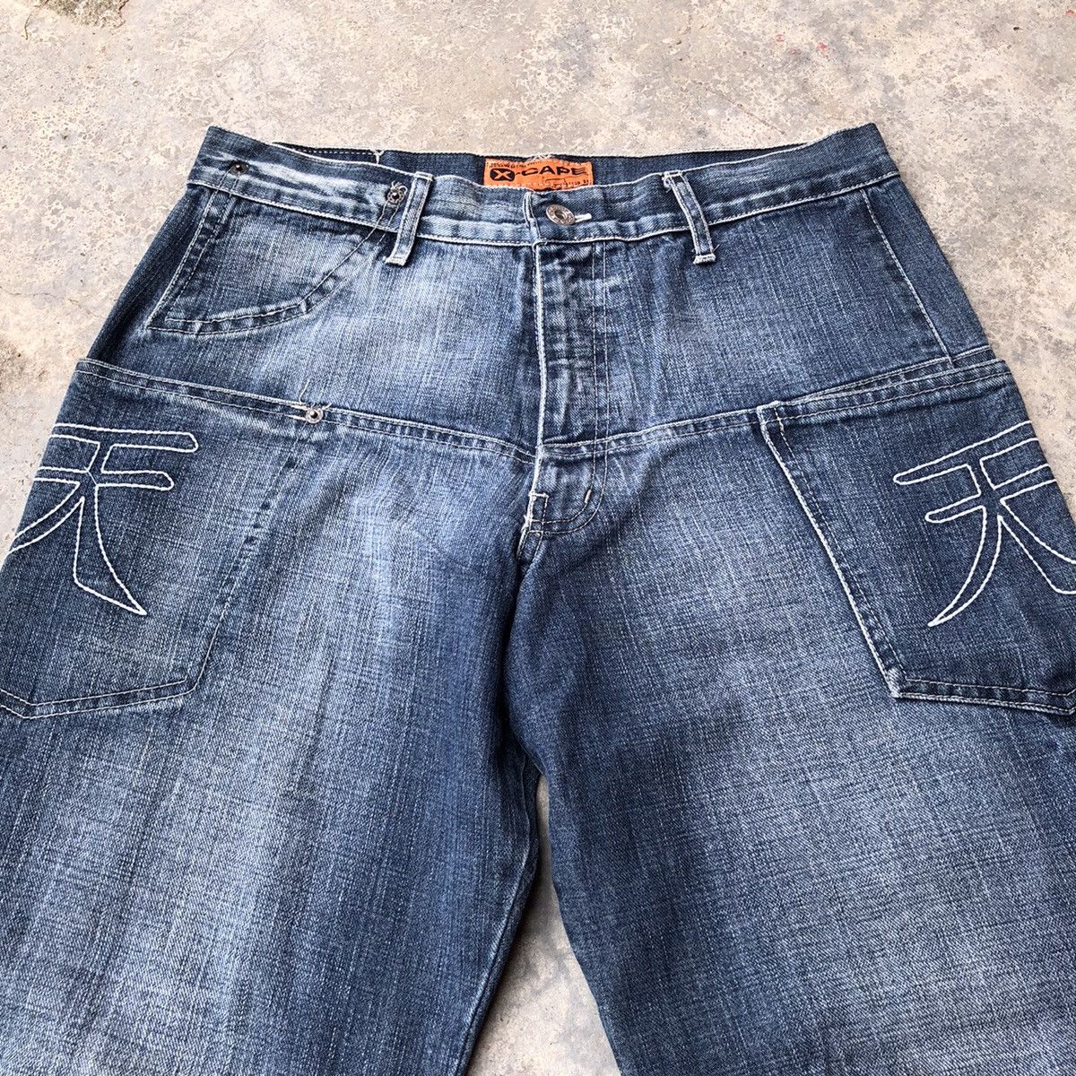 Vintage Vintage X-Cape tactical multiple pocket baggy jeans Size US 31 - 4 Thumbnail
