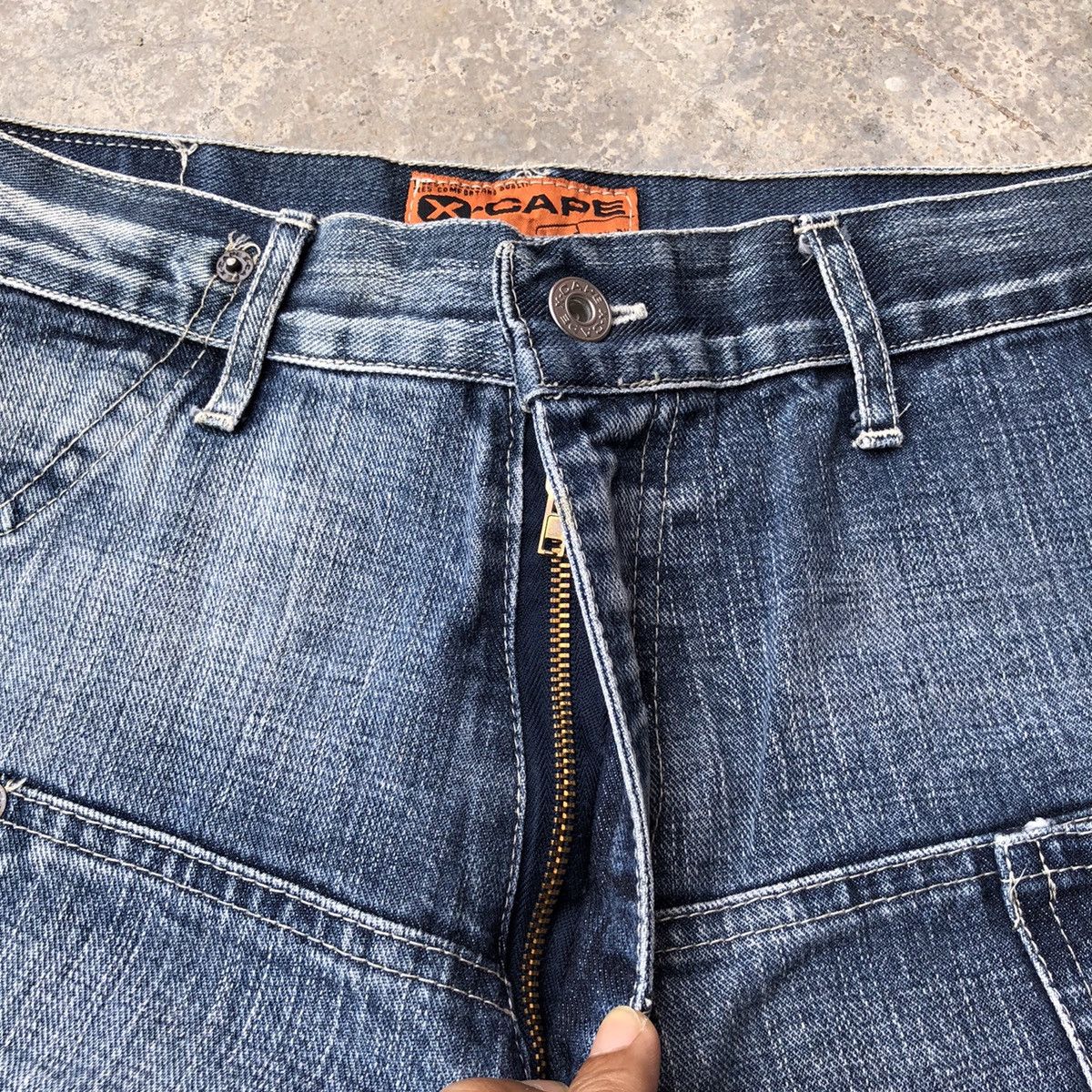 Vintage Vintage X-Cape tactical multiple pocket baggy jeans Size US 31 - 5 Thumbnail