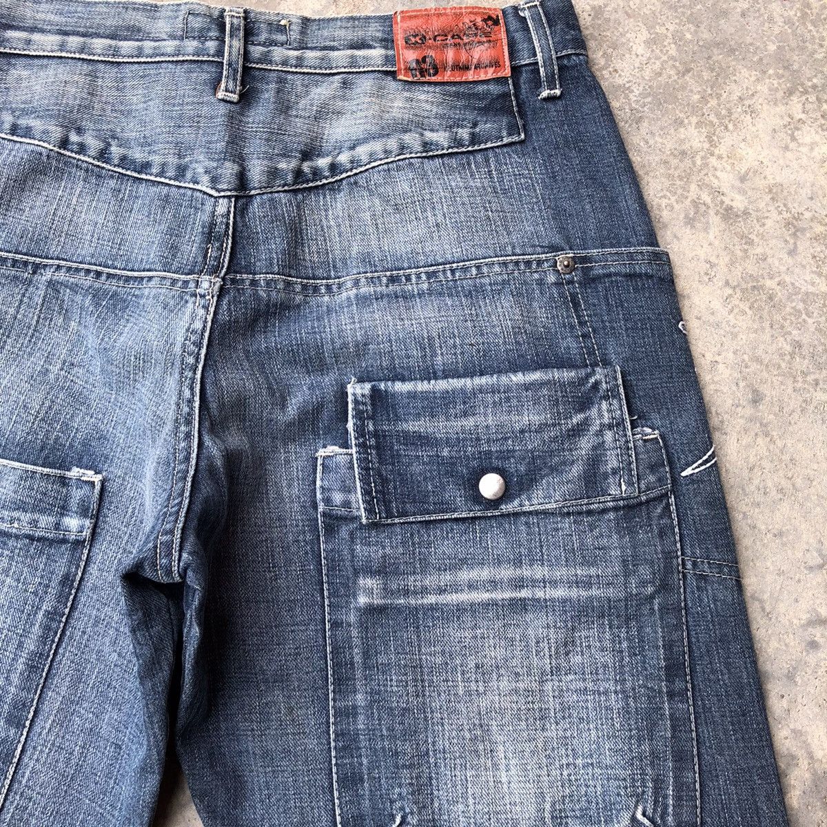 Vintage Vintage X-Cape tactical multiple pocket baggy jeans Size US 31 - 12 Thumbnail