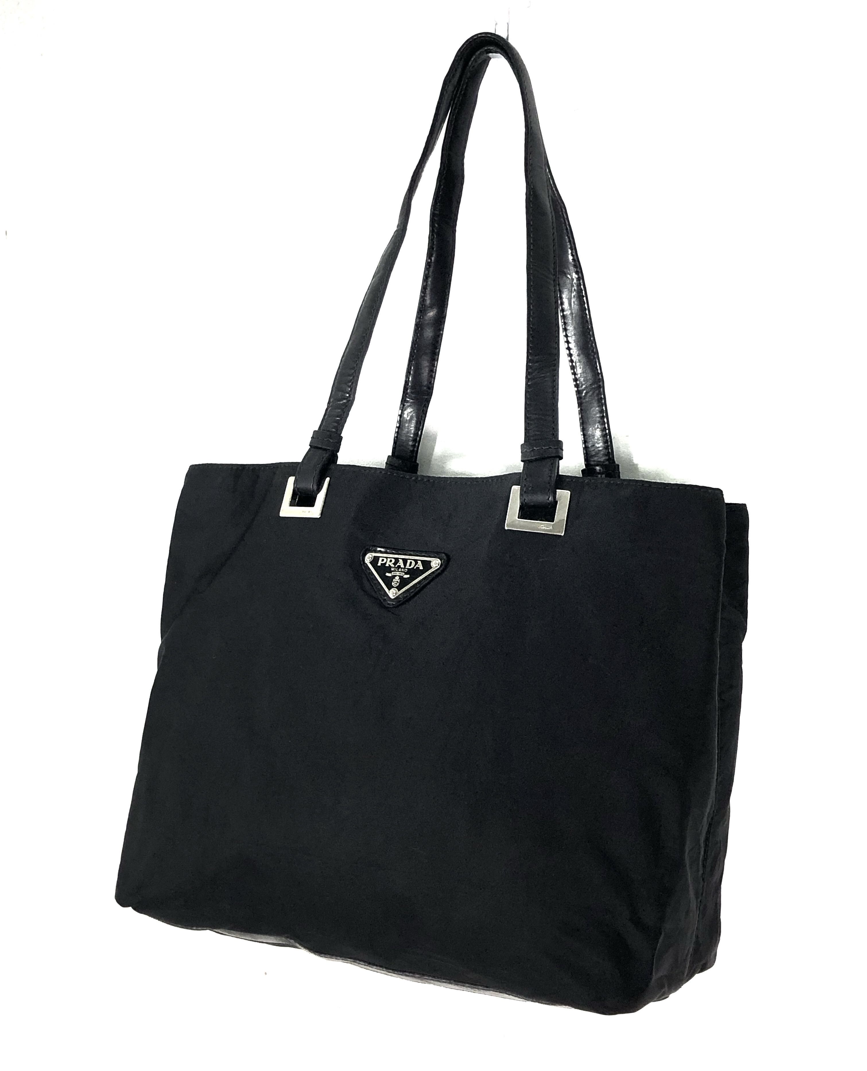 Prada AUTHENTIC PRADA SMALL HAND BAG NYLON/LEATHER Size ONE SIZE - 4 Thumbnail