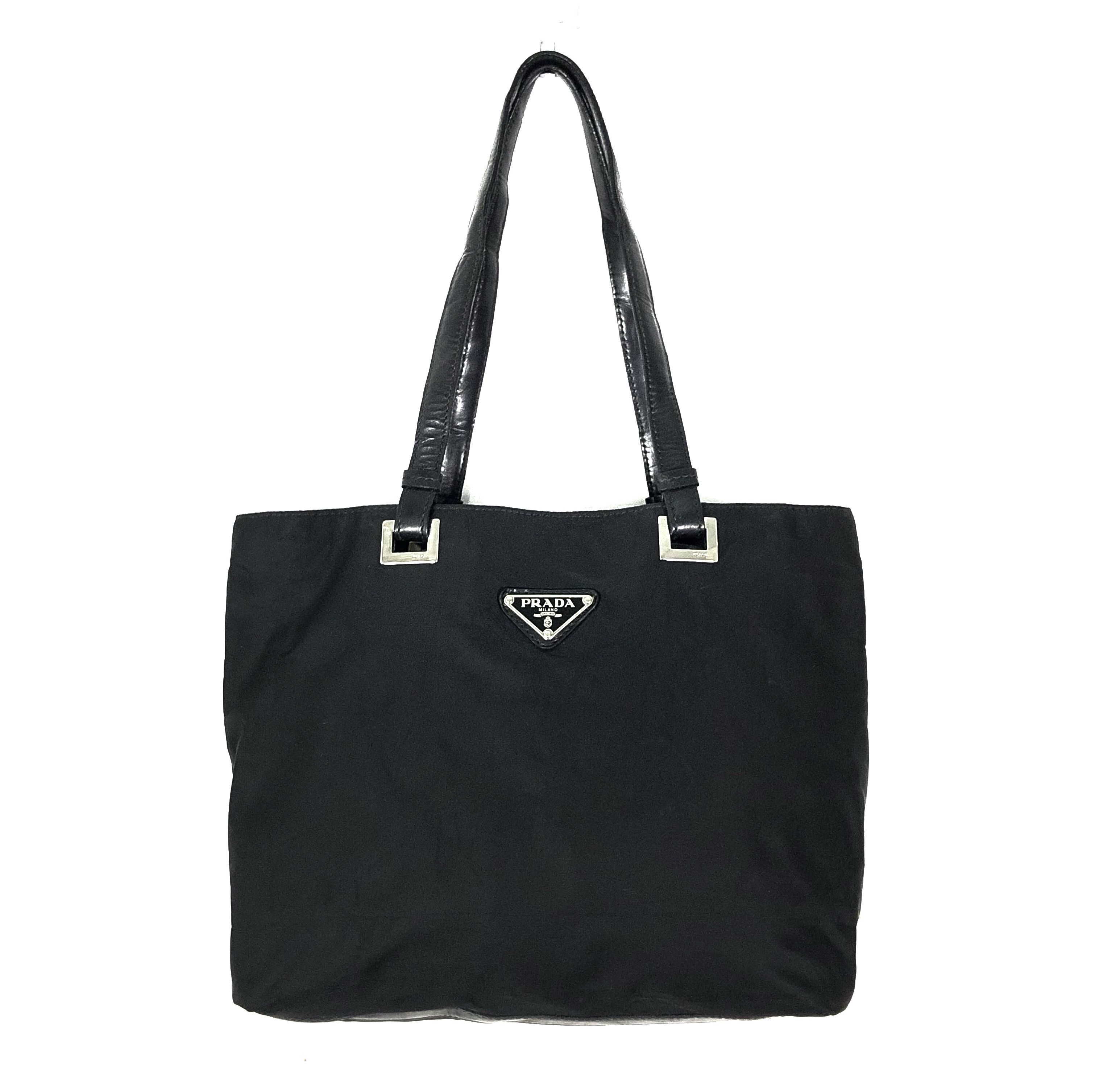 Prada AUTHENTIC PRADA SMALL HAND BAG NYLON/LEATHER Size ONE SIZE - 1 Thumbnail