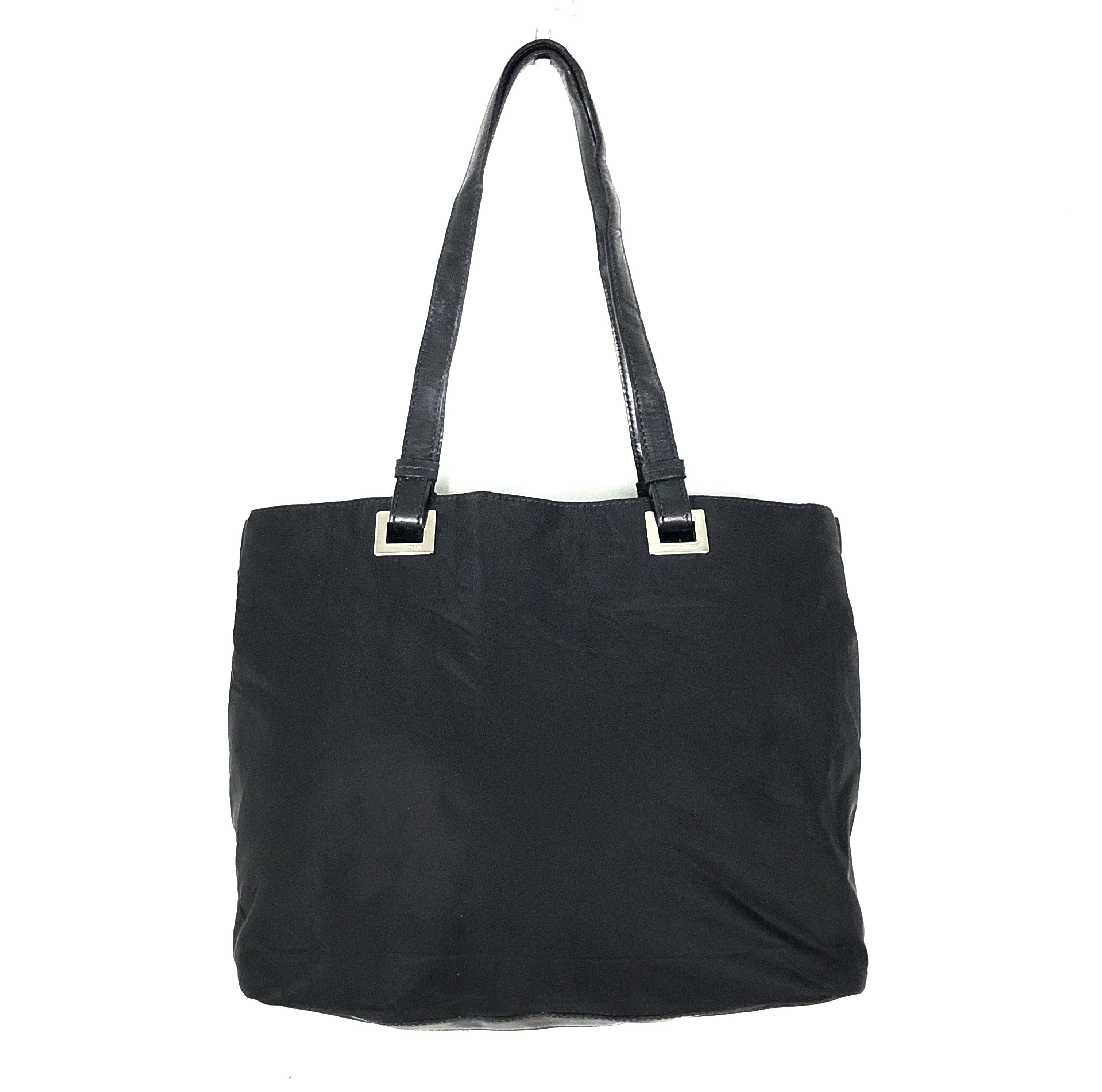 Prada AUTHENTIC PRADA SMALL HAND BAG NYLON/LEATHER Size ONE SIZE - 2 Thumbnail