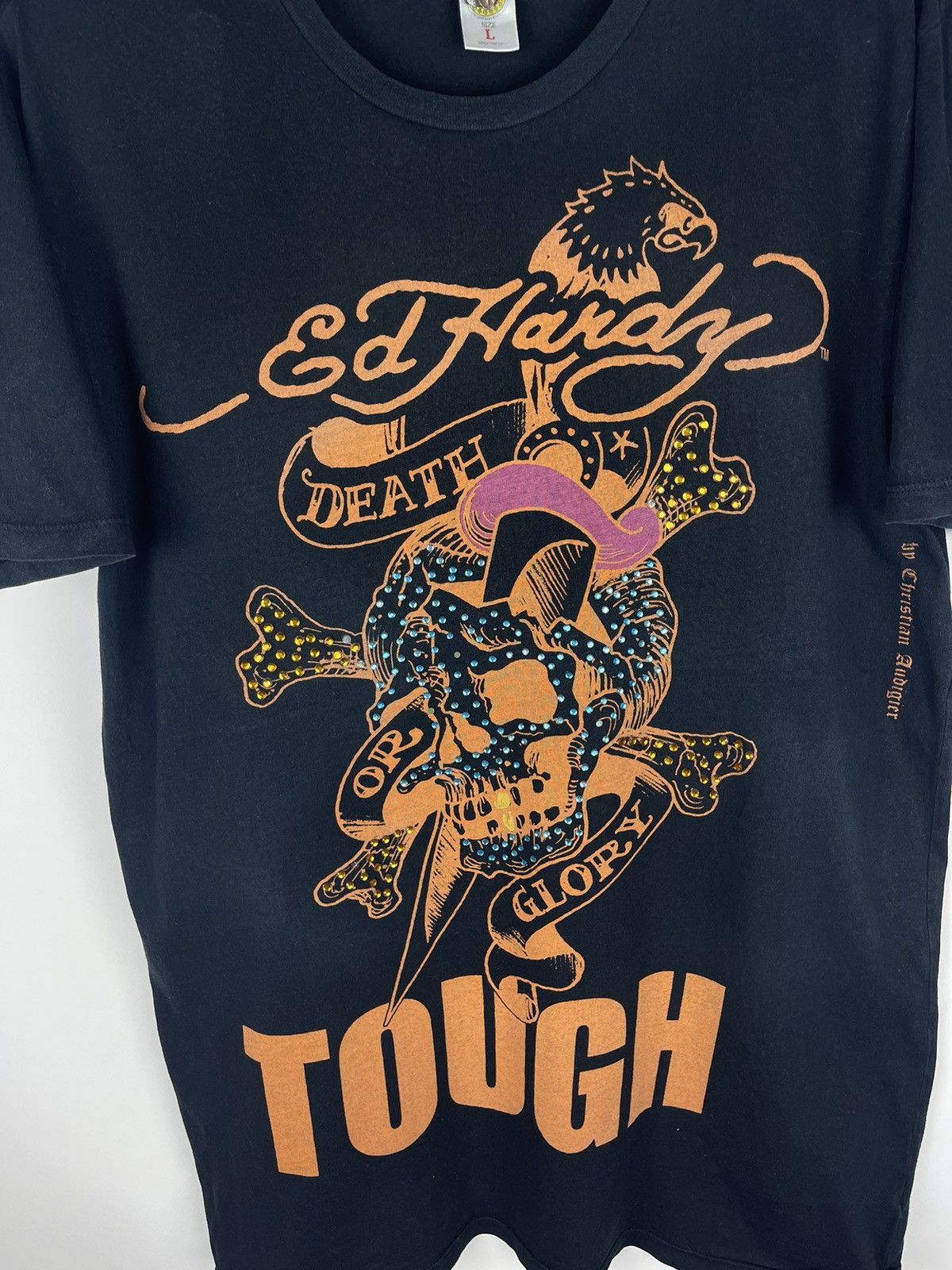 Christian Audigier × Ed Hardy Ed Hardy by Christian Audigier death tough vintage tee shirt Size US L / EU 52-54 / 3 - 5 Thumbnail