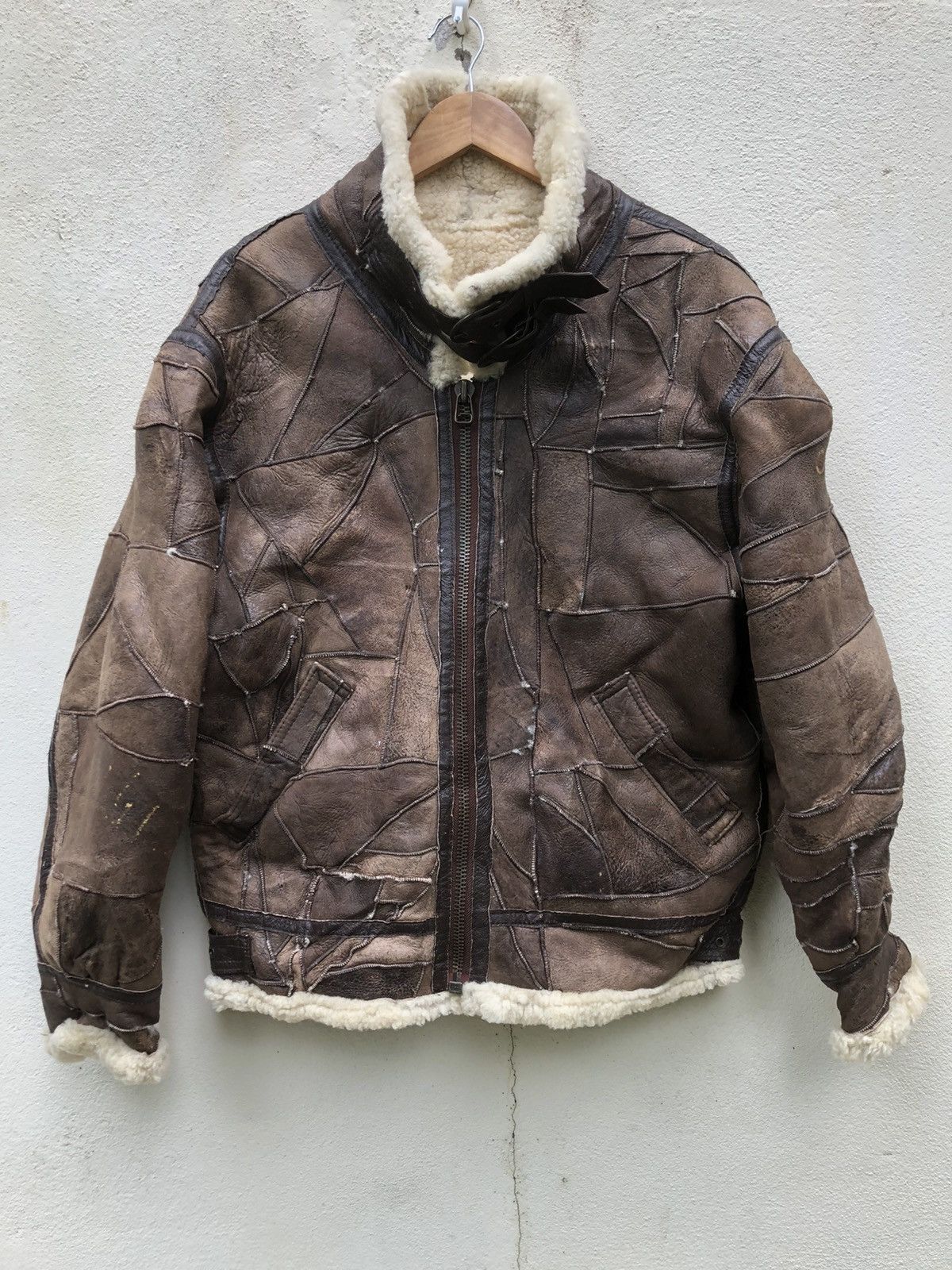 Vintage ❌CLEARANCE SALE🚀 Vtg B-3 Patchworks Shearling Jacket Size US M / EU 48-50 / 2 - 1 Thumbnail
