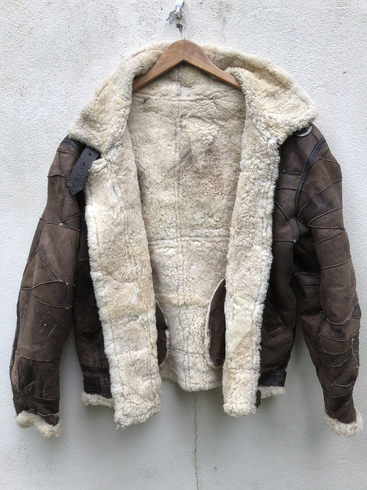 Vintage ❌CLEARANCE SALE🚀 Vtg B-3 Patchworks Shearling Jacket Size US M / EU 48-50 / 2 - 3 Thumbnail
