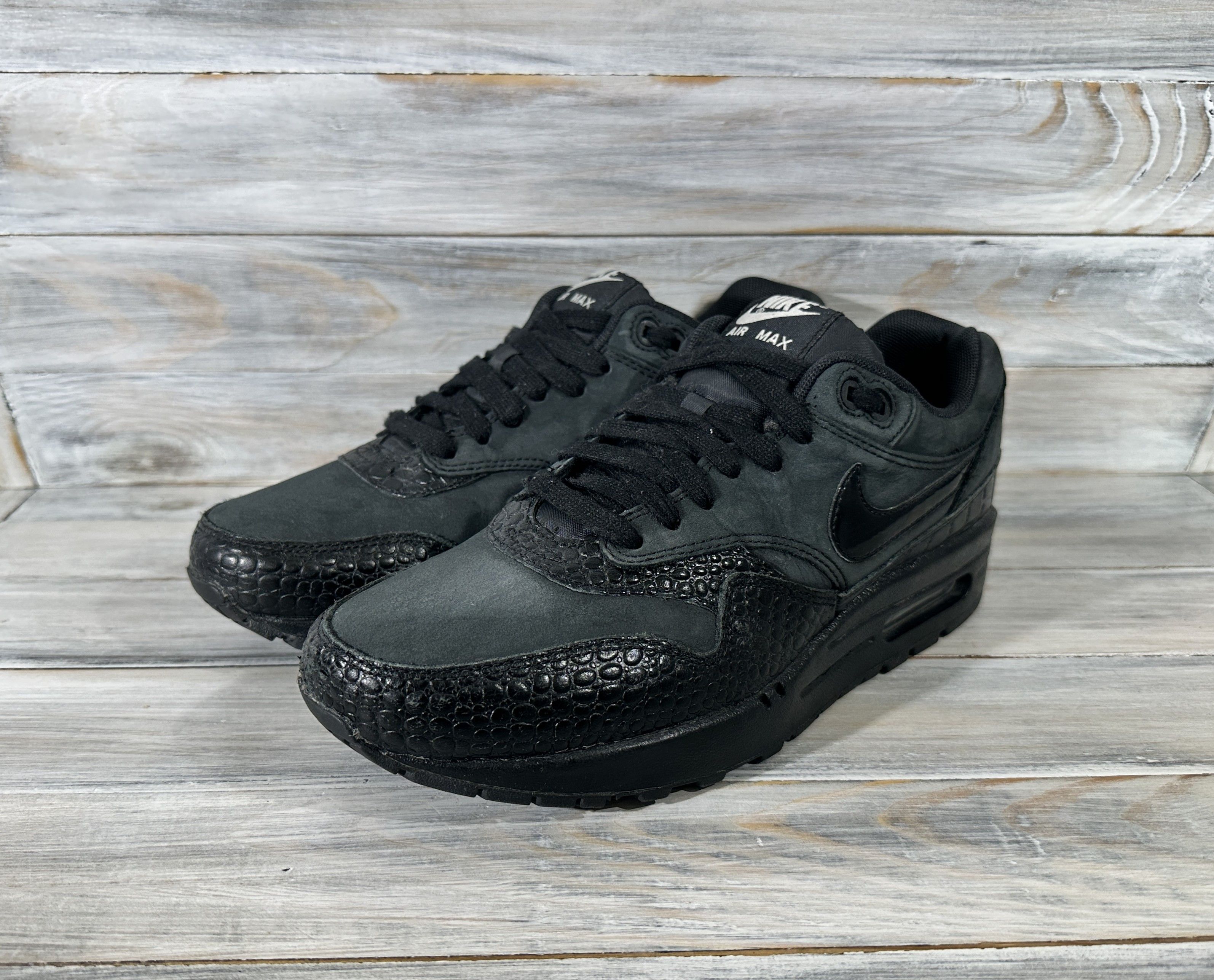 Nike Nike Wmns Air Max 1 Prm "Black Croco" Women's Sneakers Black Size US 8.5 / IT 38.5 - 16 Thumbnail