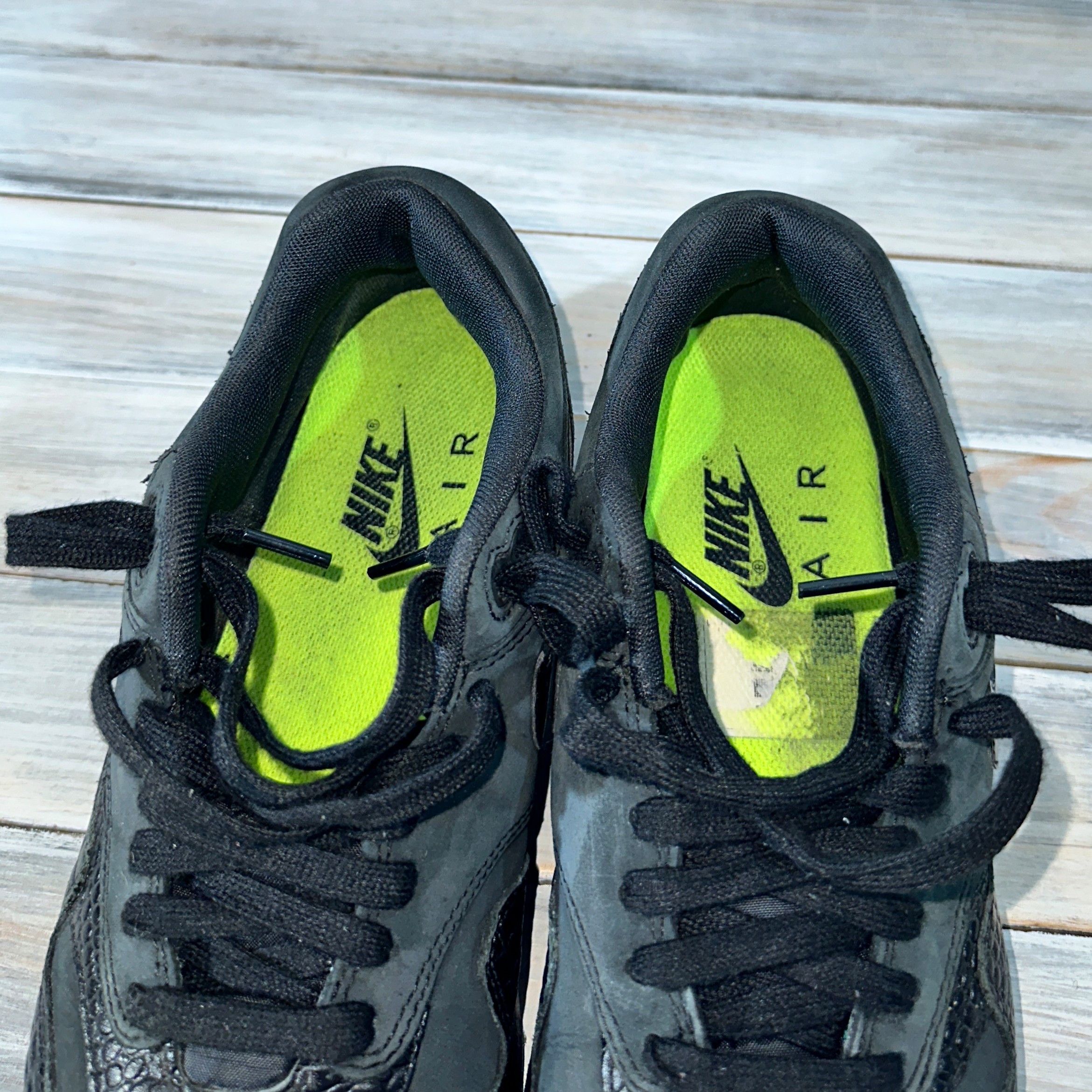Nike Nike Wmns Air Max 1 Prm "Black Croco" Women's Sneakers Black Size US 8.5 / IT 38.5 - 9 Thumbnail