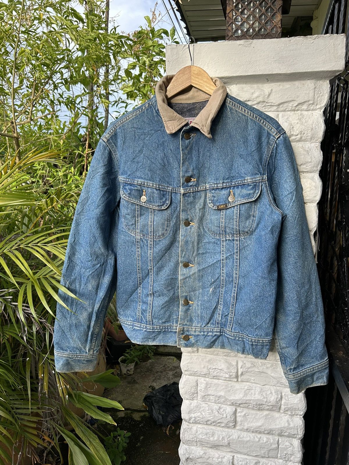 image of Denim Jacket x Lee 70's Lee Storm Rider Jacket in Blue Denim, Men's (Size Large)