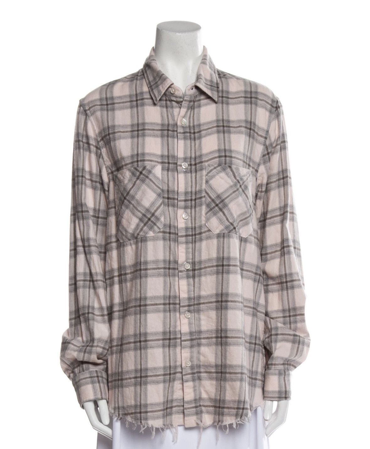 image of Amiri Pink Plaid Shirt, Men's (Size Small)