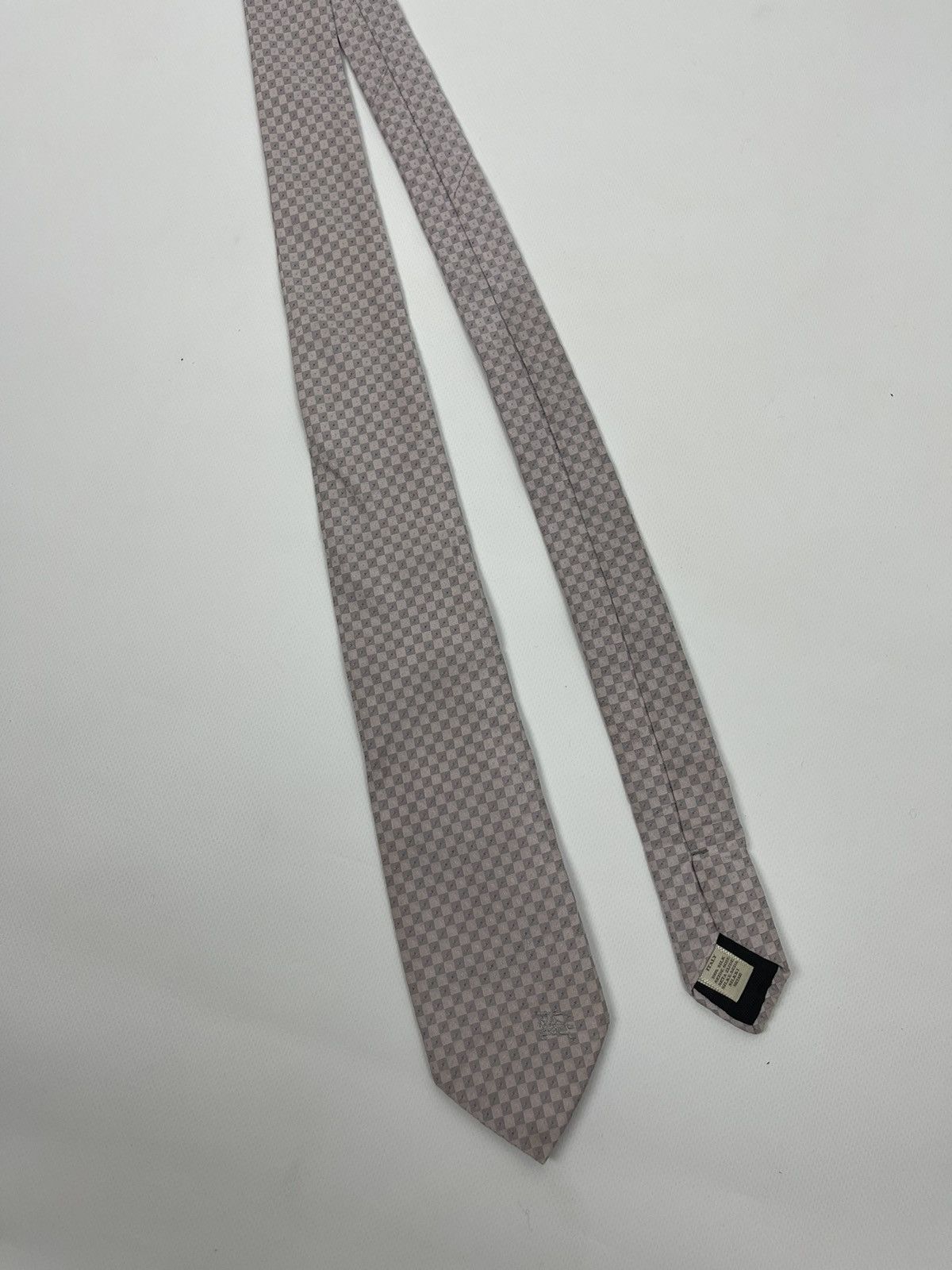 Burberry Burberry London luxury logo chess cage pattern 100% silk tie Size ONE SIZE - 4 Thumbnail