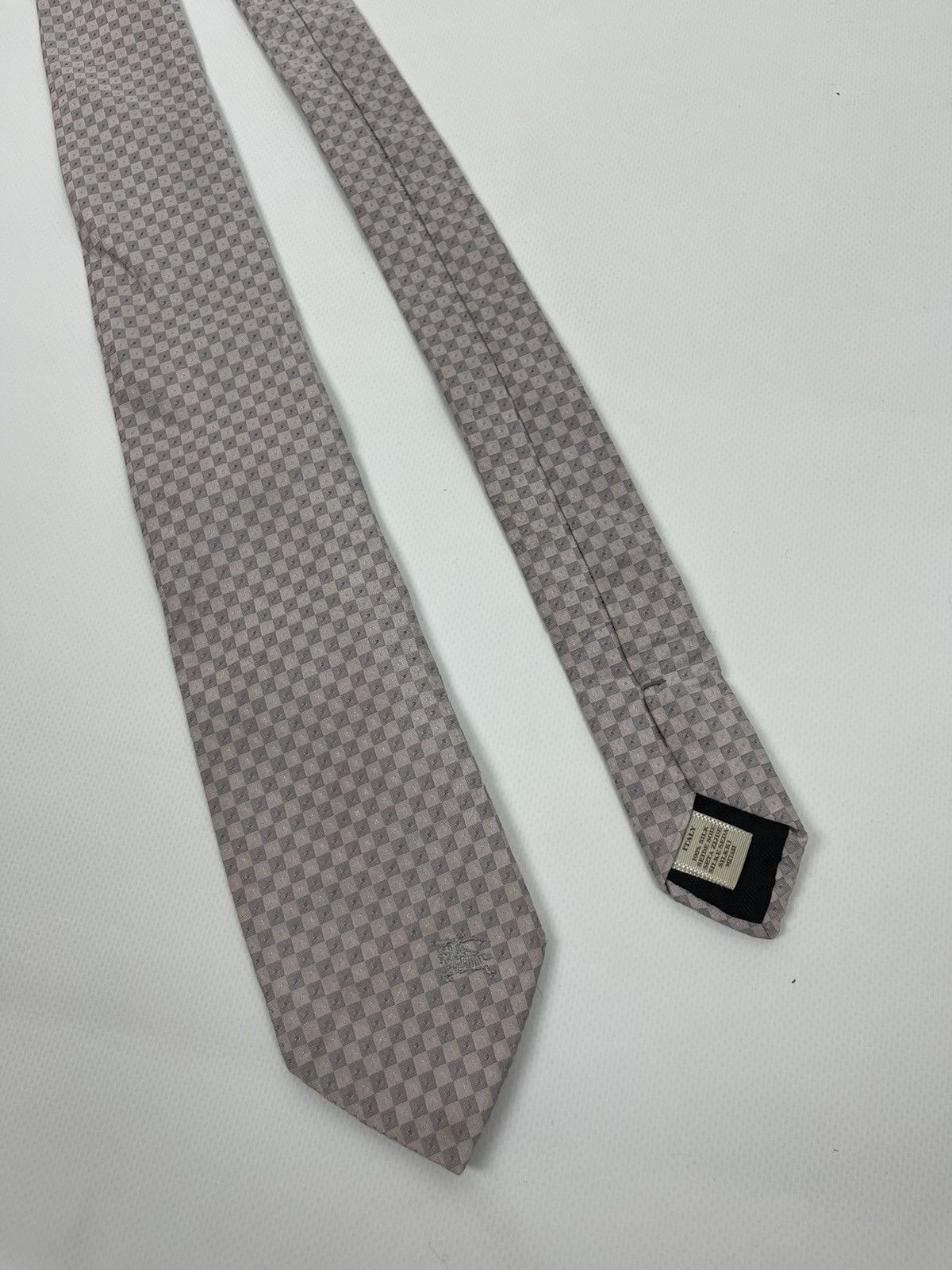 Burberry Burberry London luxury logo chess cage pattern 100% silk tie Size ONE SIZE - 1 Thumbnail