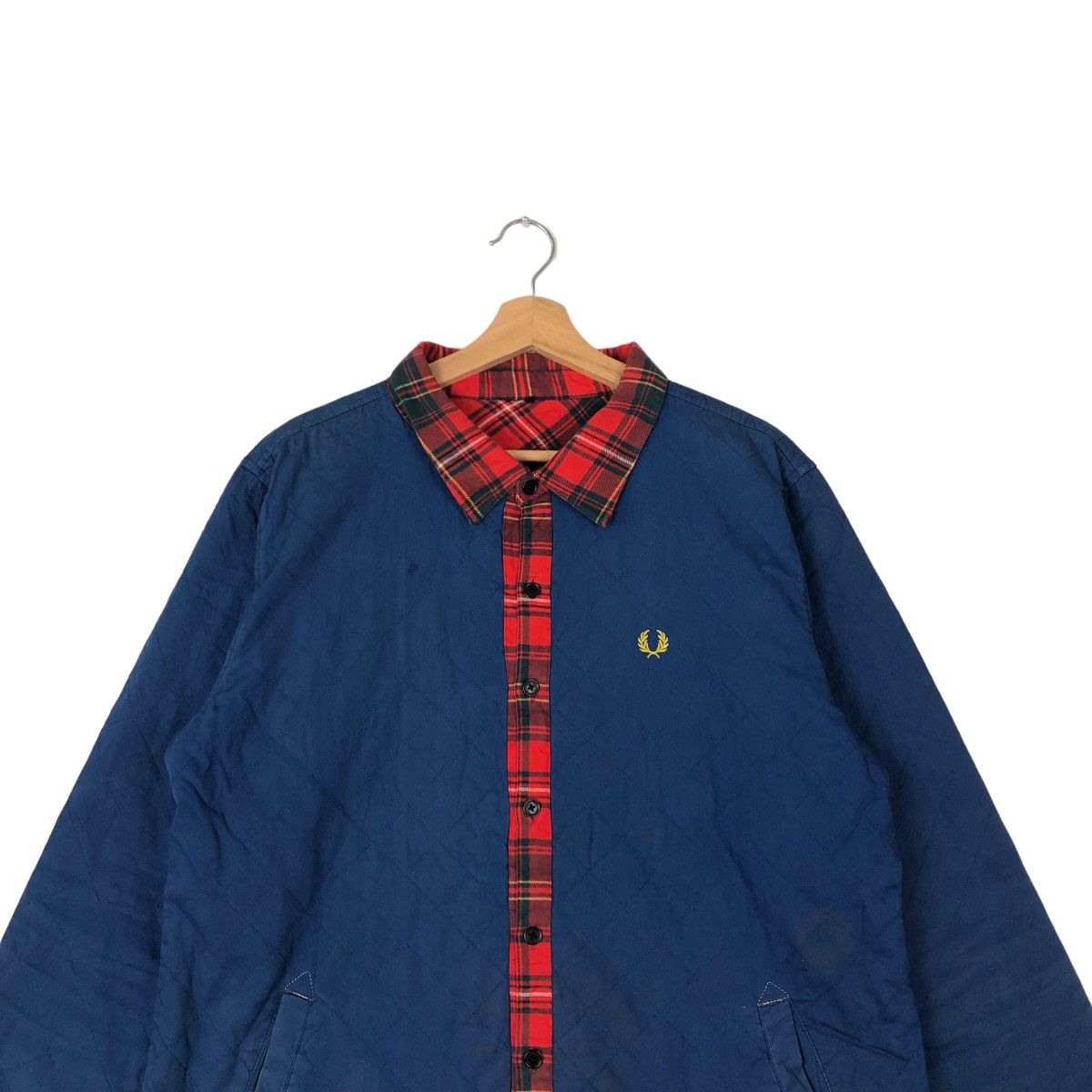 Japanese Brand VINTAGE REVERSIBLE BOMBER JACKET FRED PERRY WORK TARTAN Size US XL / EU 56 / 4 - 2 Thumbnail