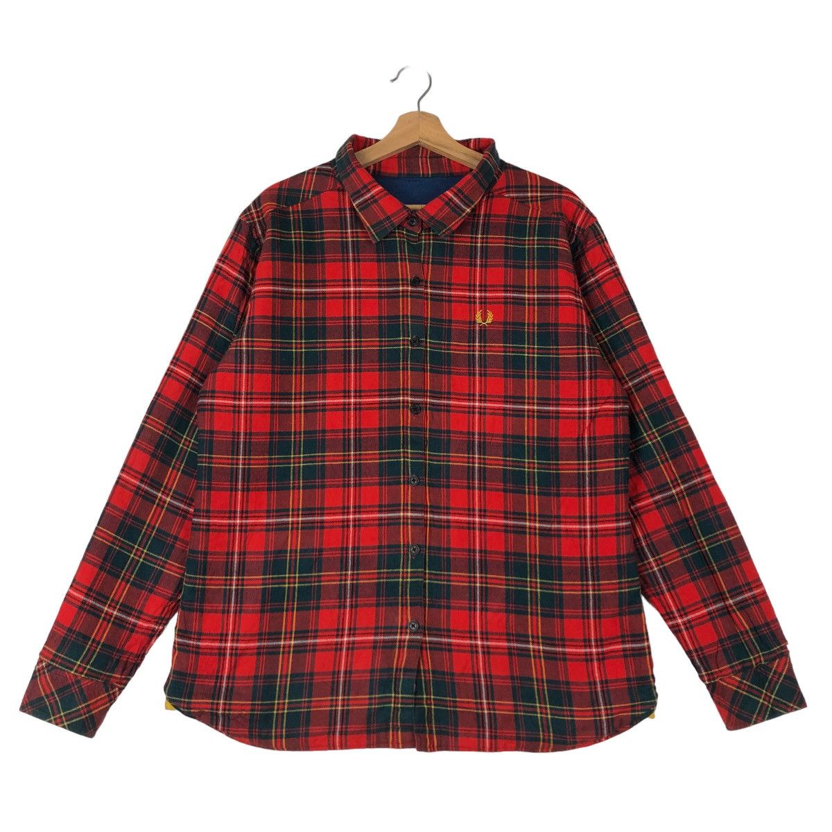 Japanese Brand VINTAGE REVERSIBLE BOMBER JACKET FRED PERRY WORK TARTAN Size US XL / EU 56 / 4 - 12 Thumbnail