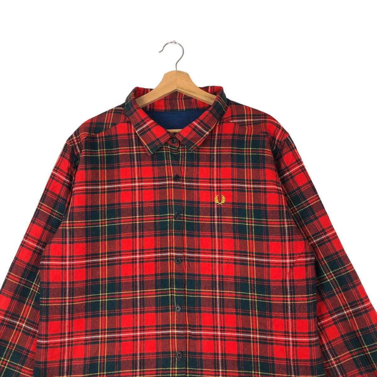 Japanese Brand VINTAGE REVERSIBLE BOMBER JACKET FRED PERRY WORK TARTAN Size US XL / EU 56 / 4 - 13 Thumbnail