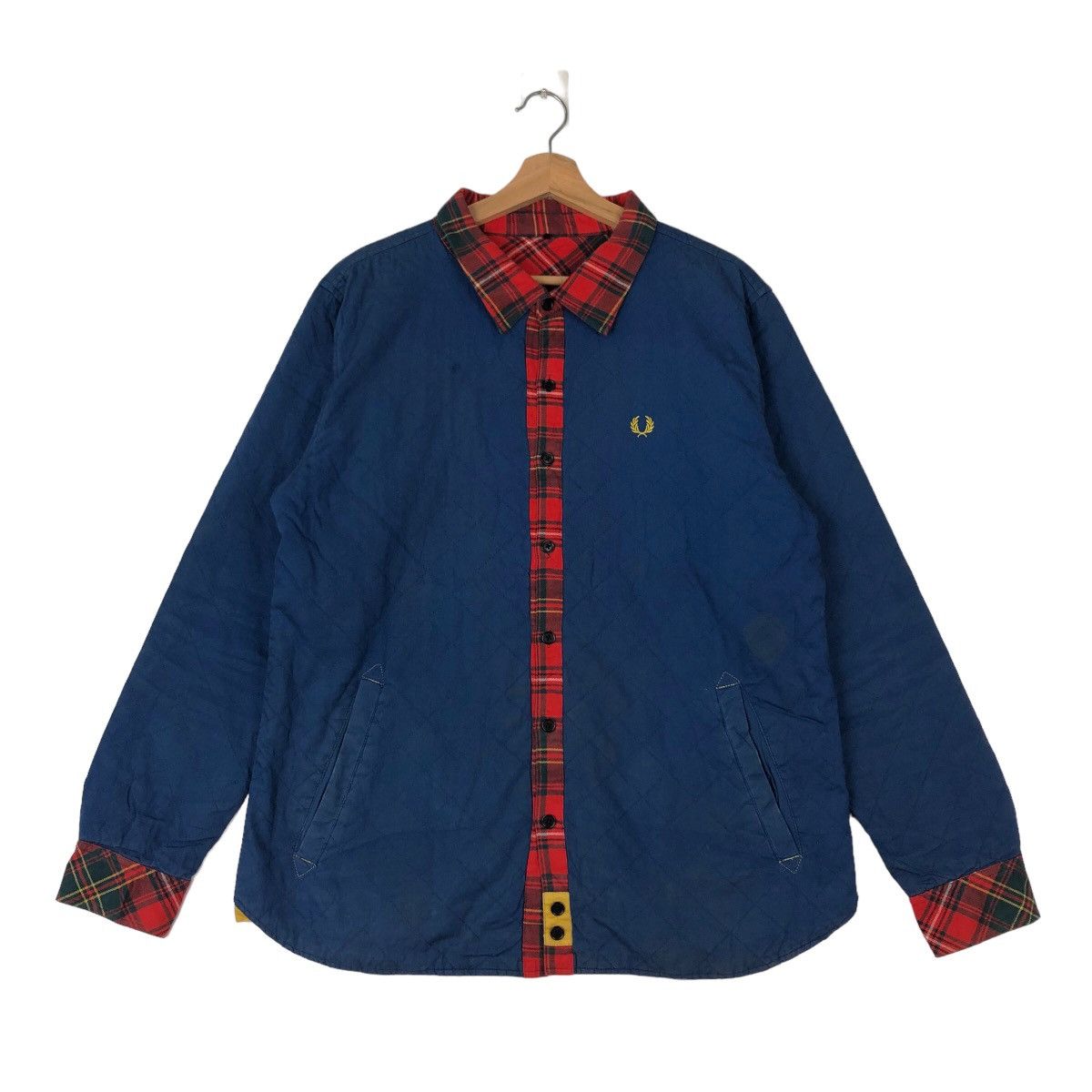 Japanese Brand VINTAGE REVERSIBLE BOMBER JACKET FRED PERRY WORK TARTAN Size US XL / EU 56 / 4 - 1 Thumbnail