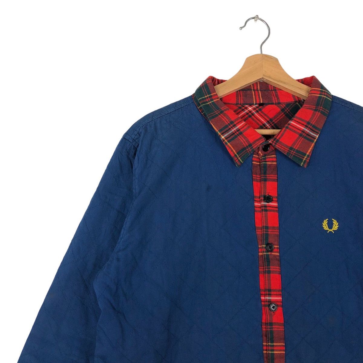 Japanese Brand VINTAGE REVERSIBLE BOMBER JACKET FRED PERRY WORK TARTAN Size US XL / EU 56 / 4 - 6 Thumbnail