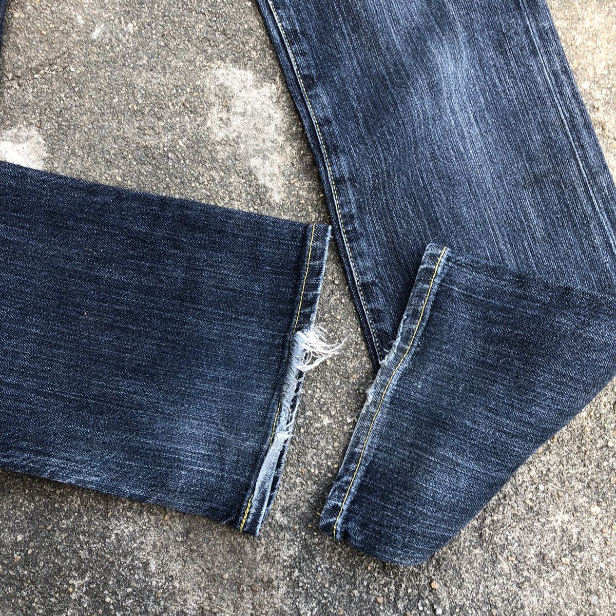 Japanese Brand 🔥Rare🔥🇯🇵Vintage HushHush Rips Distress Denim Jeans Size 31" - 7 Thumbnail
