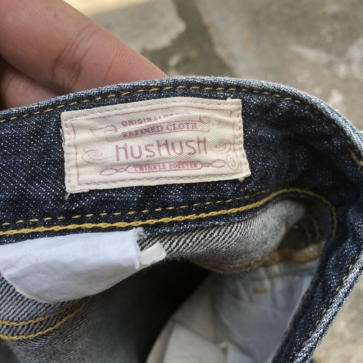 Japanese Brand 🔥Rare🔥🇯🇵Vintage HushHush Rips Distress Denim Jeans Size 31" - 12 Thumbnail