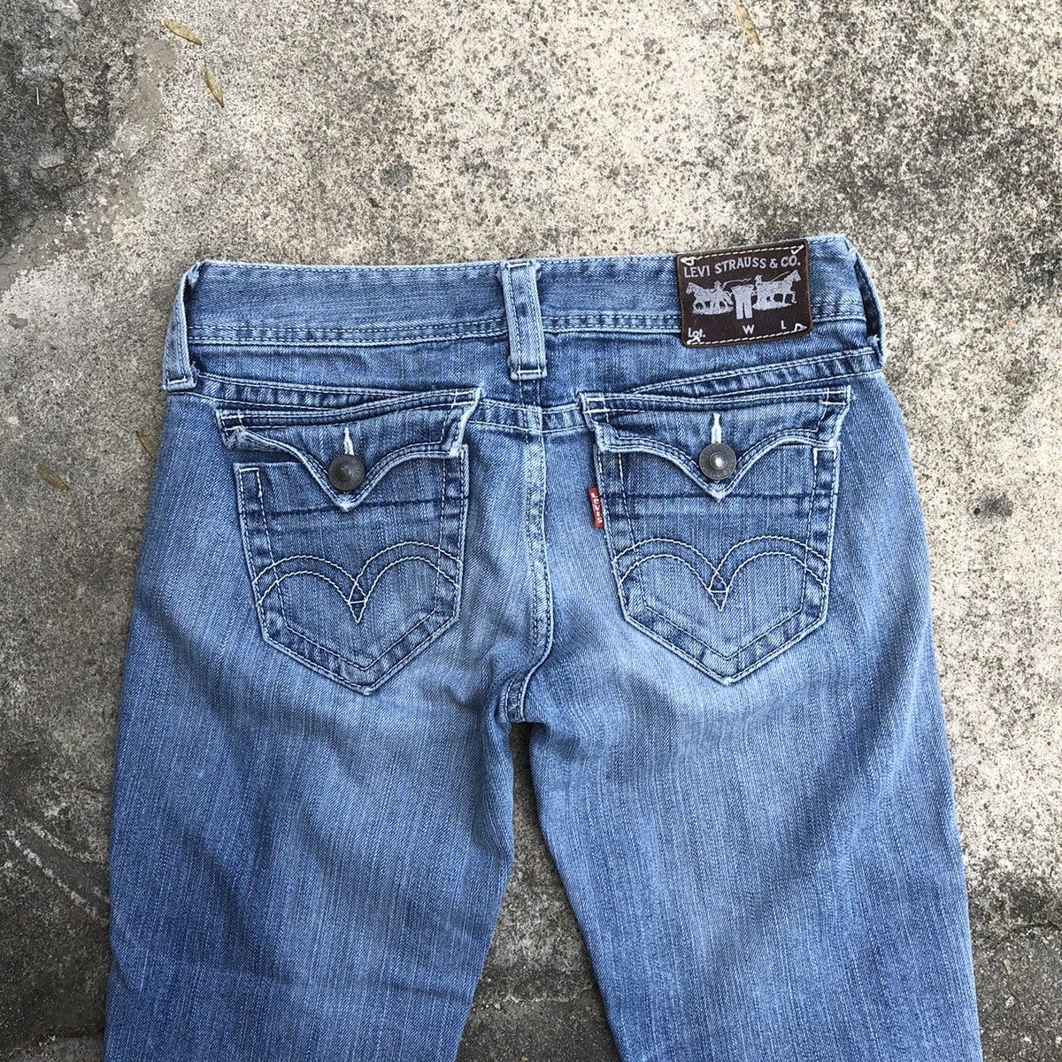 Levi's × Vintage 🔥Rare🔥Levis Stoned Wash Rips Distresss Cropped Jeans Size 29" - 5 Thumbnail
