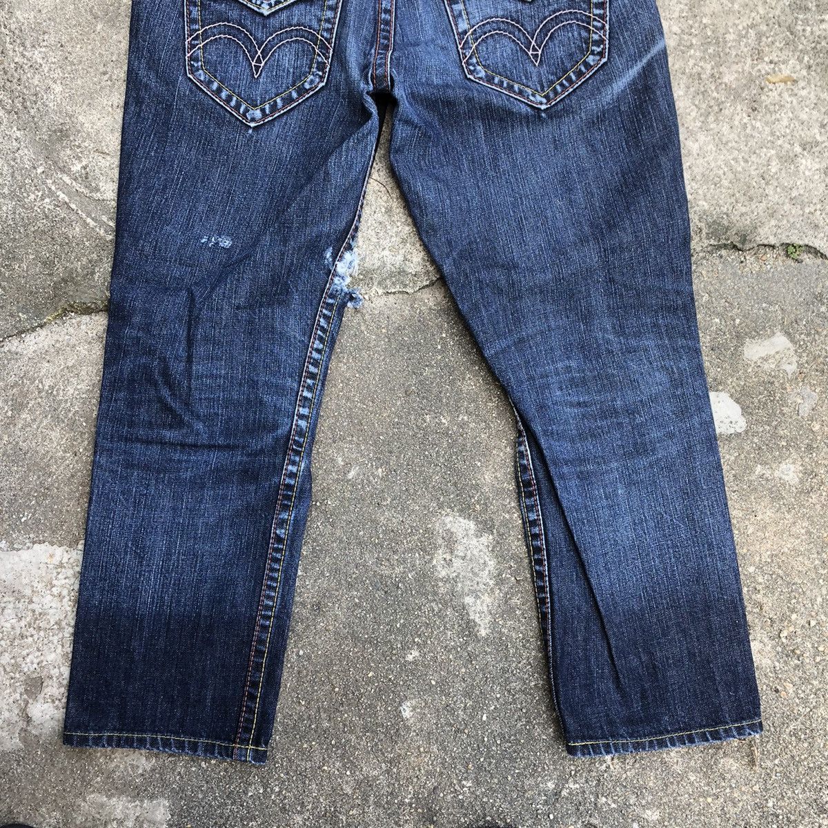 Levi's × Vintage 🔥Rare🔥Levis Stoned Wash Rips Distress Cropped Denim Jeans Size 30" / US 8 / IT 44 - 6 Thumbnail