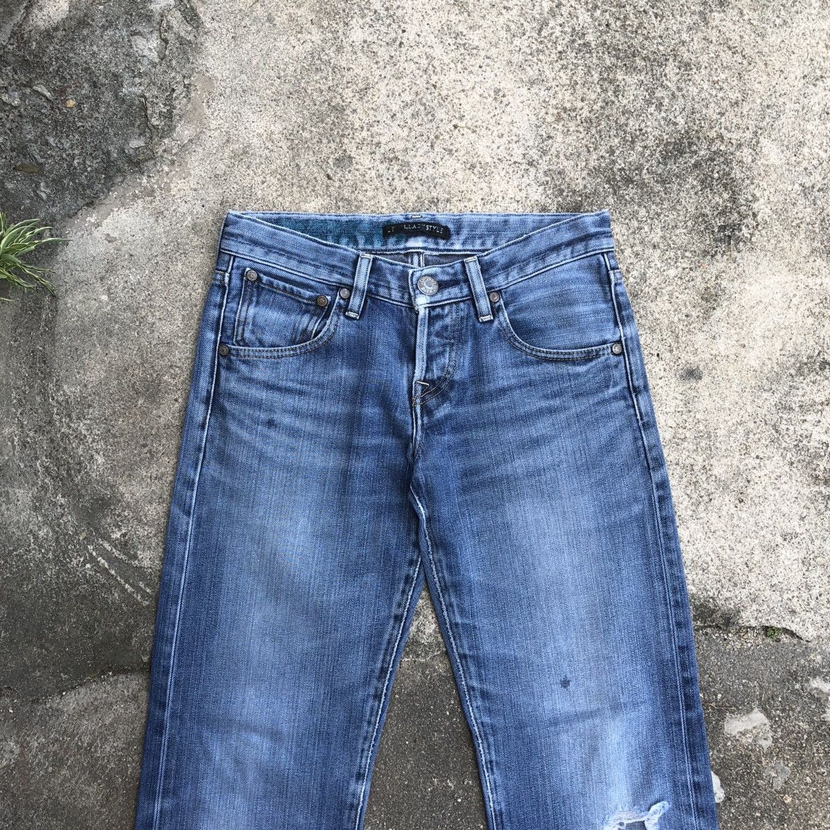 Levi's × Vintage 🔥Rare🔥Levis Lady Style Stoned Wash Rips Distress Denim Jeans Size 27" / US 4 / IT 40 - 2 Thumbnail