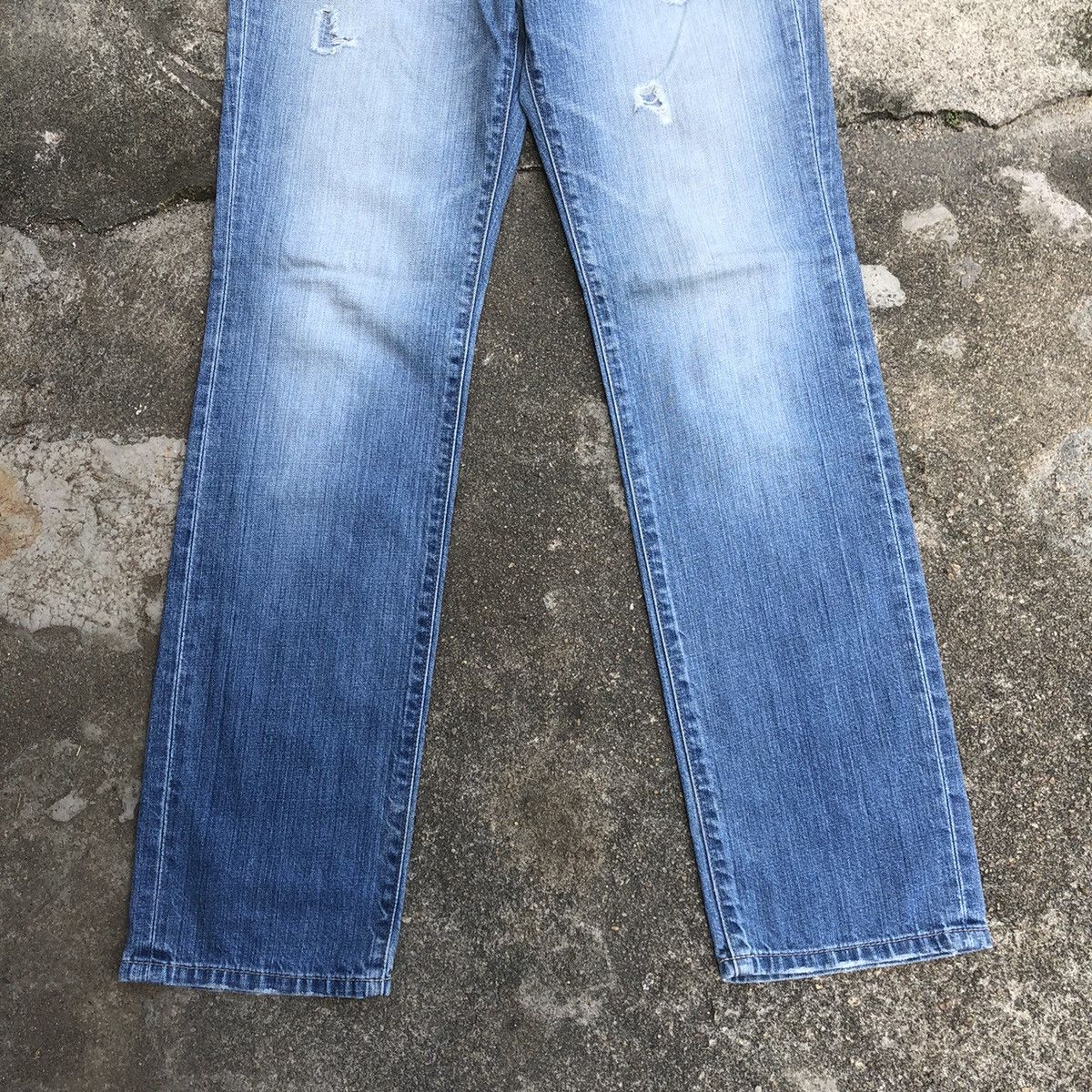 Levi's × Vintage 🔥Rare🔥Levis 535 Stoned Wash Rips Distress Denim Jeans Size 30" / US 8 / IT 44 - 3 Thumbnail