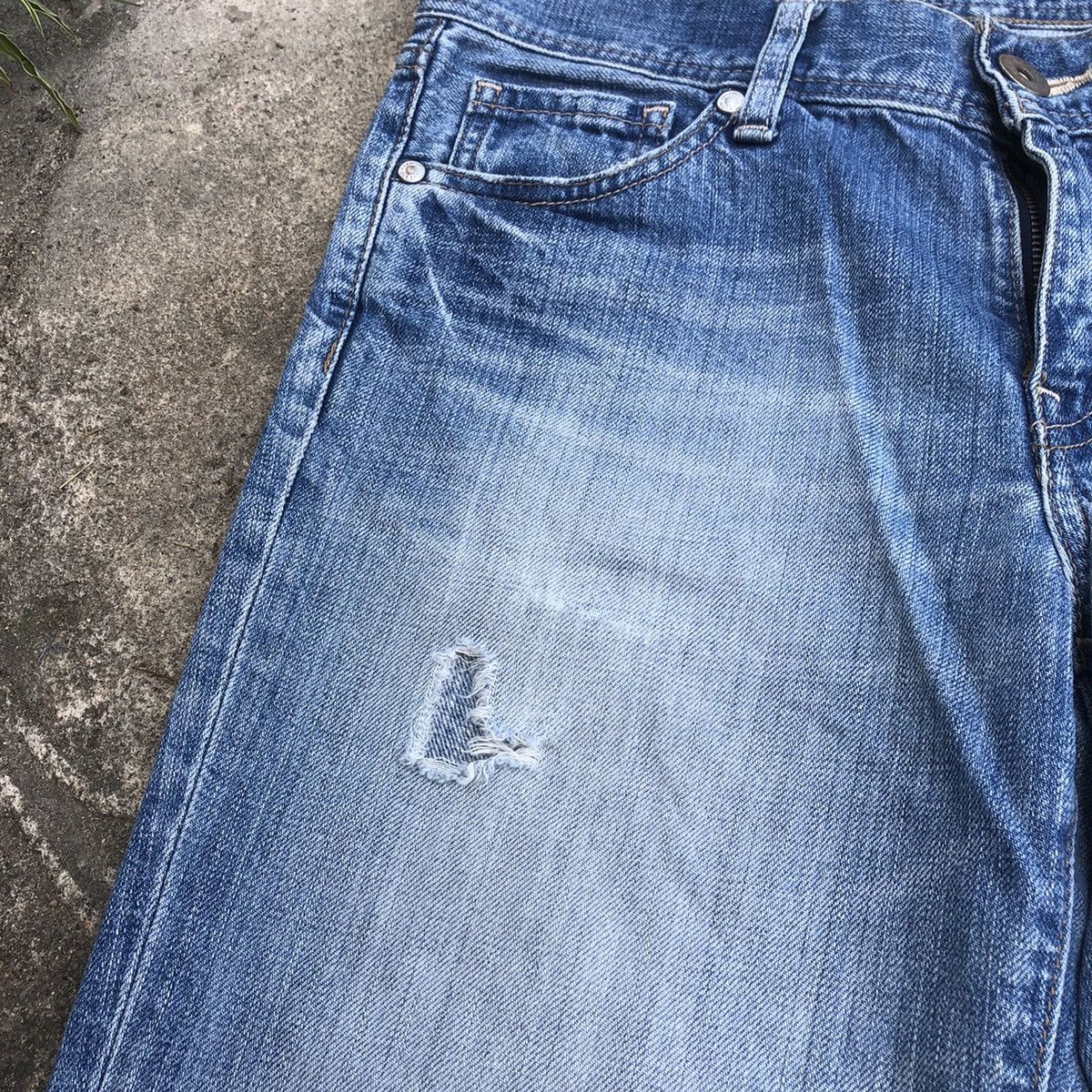 Levi's × Vintage 🔥Rare🔥Levis 535 Stoned Wash Rips Distress Denim Jeans Size 30" / US 8 / IT 44 - 9 Thumbnail