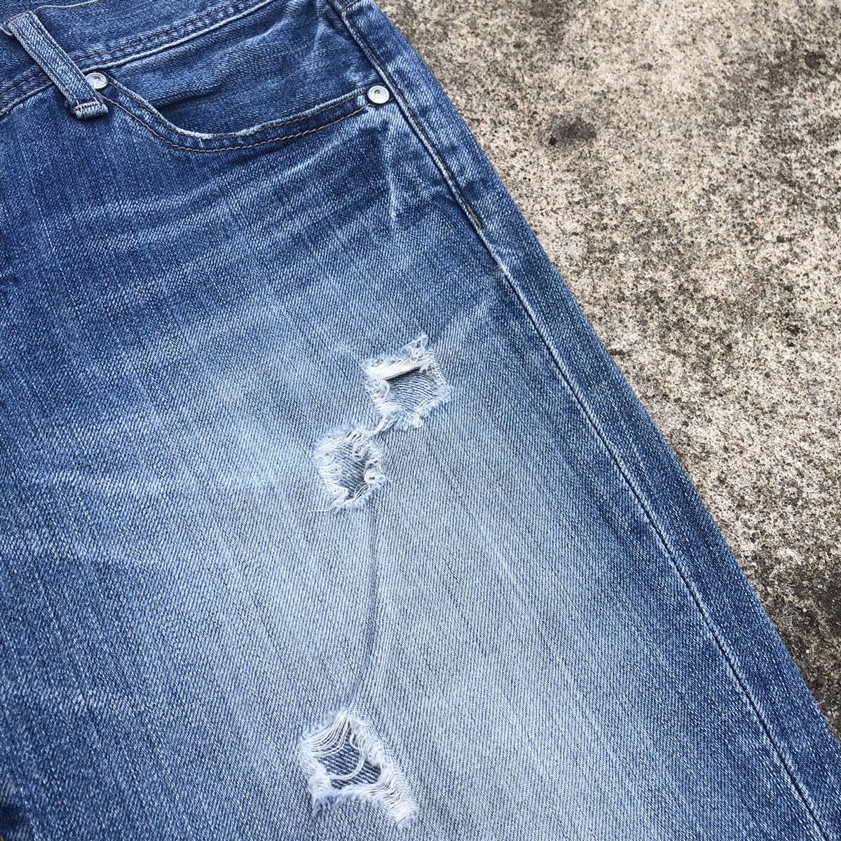 Levi's × Vintage 🔥Rare🔥Levis 535 Stoned Wash Rips Distress Denim Jeans Size 30" / US 8 / IT 44 - 8 Thumbnail