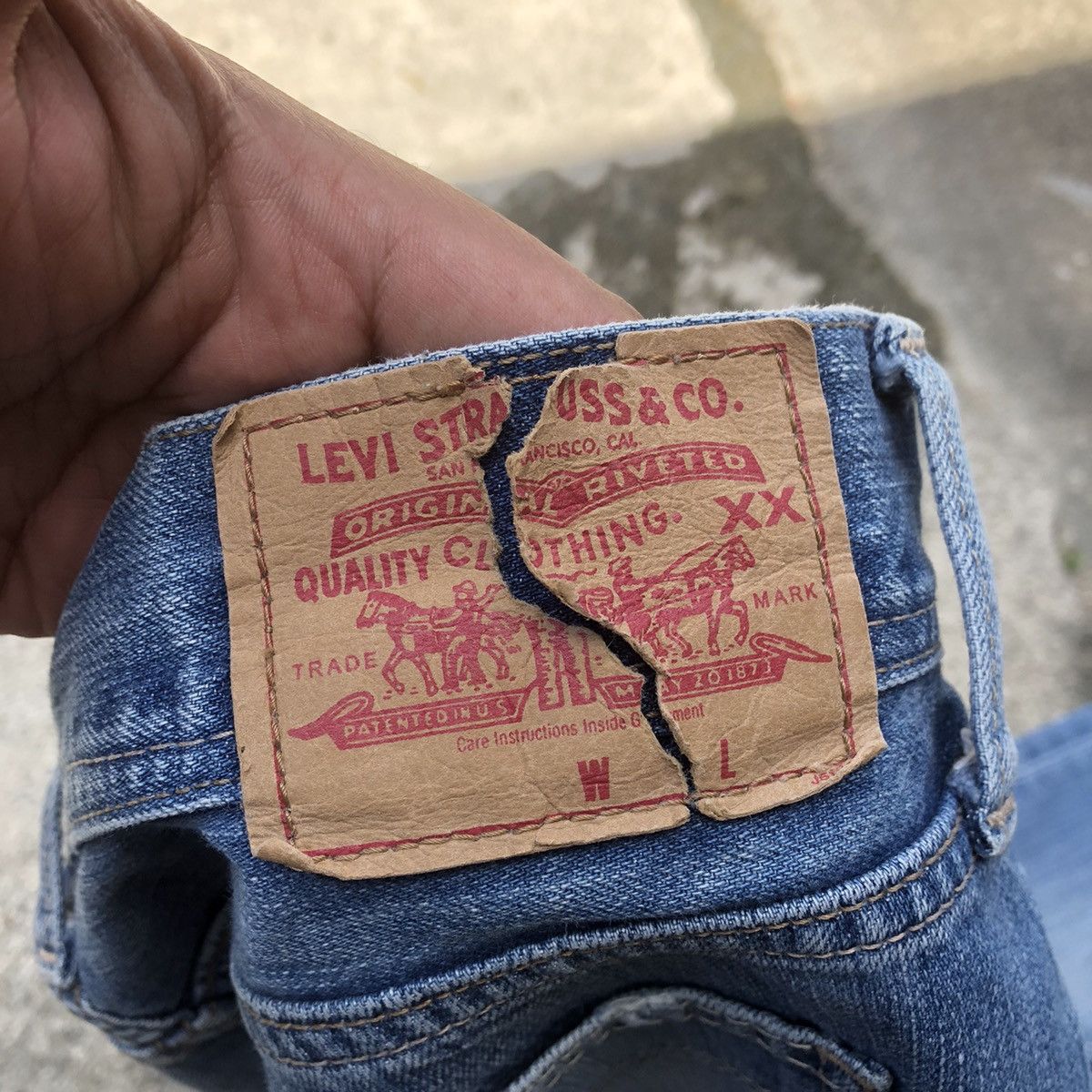 Levi's × Vintage 🔥Rare🔥Levis 535 Stoned Wash Rips Distress Denim Jeans Size 30" / US 8 / IT 44 - 14 Thumbnail