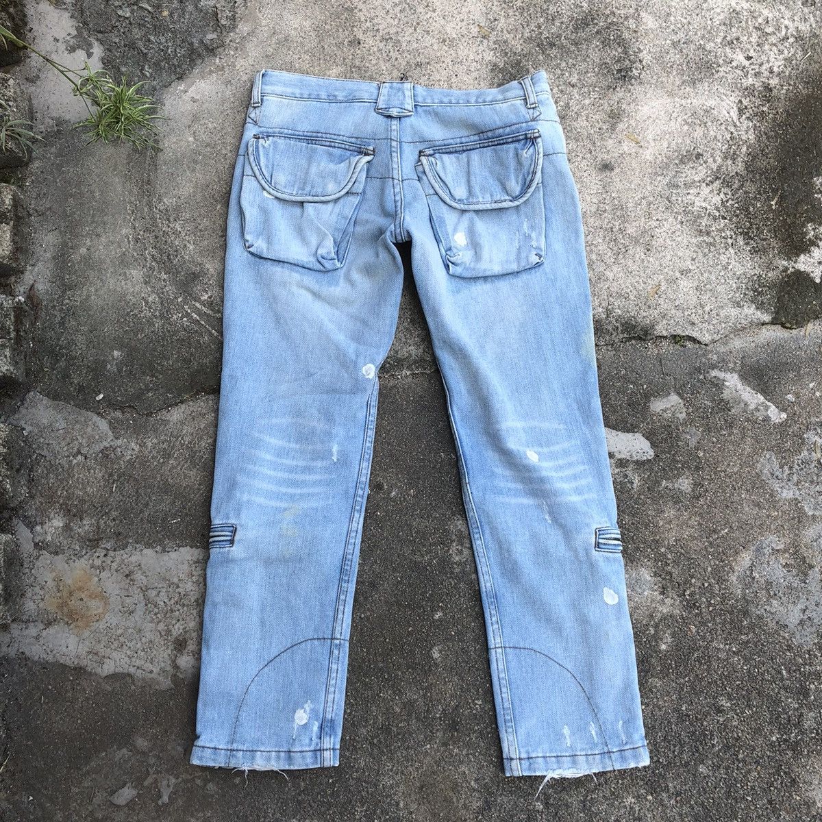 Japanese Brand 🔥Sick🔥🇯🇵SVS Splash Paint Punk Styles Zipper Rips Dirty Jeans Size 30" / US 8 / IT 44 - 4 Thumbnail