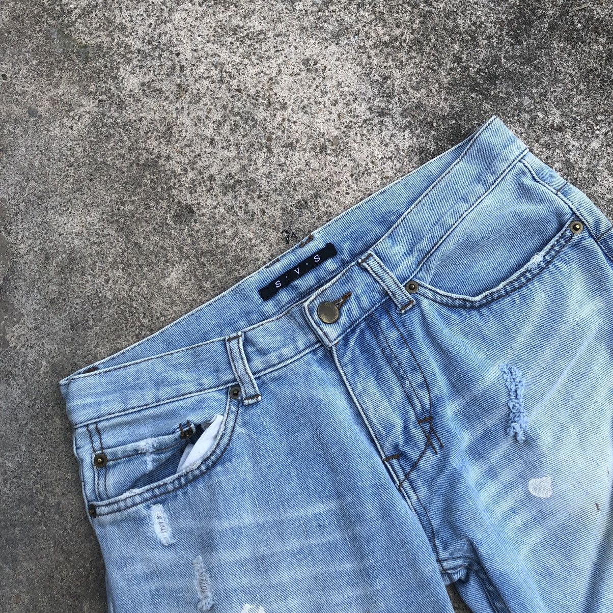 Japanese Brand 🔥Sick🔥🇯🇵SVS Splash Paint Punk Styles Zipper Rips Dirty Jeans Size 30" / US 8 / IT 44 - 17 Thumbnail