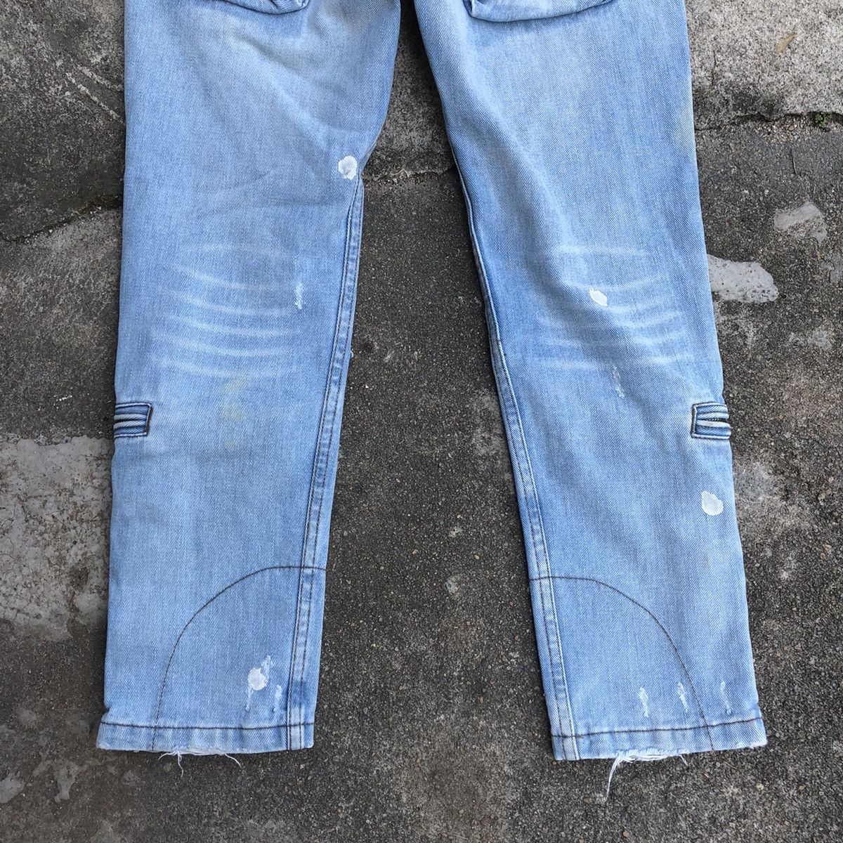 Japanese Brand 🔥Sick🔥🇯🇵SVS Splash Paint Punk Styles Zipper Rips Dirty Jeans Size 30" / US 8 / IT 44 - 6 Thumbnail