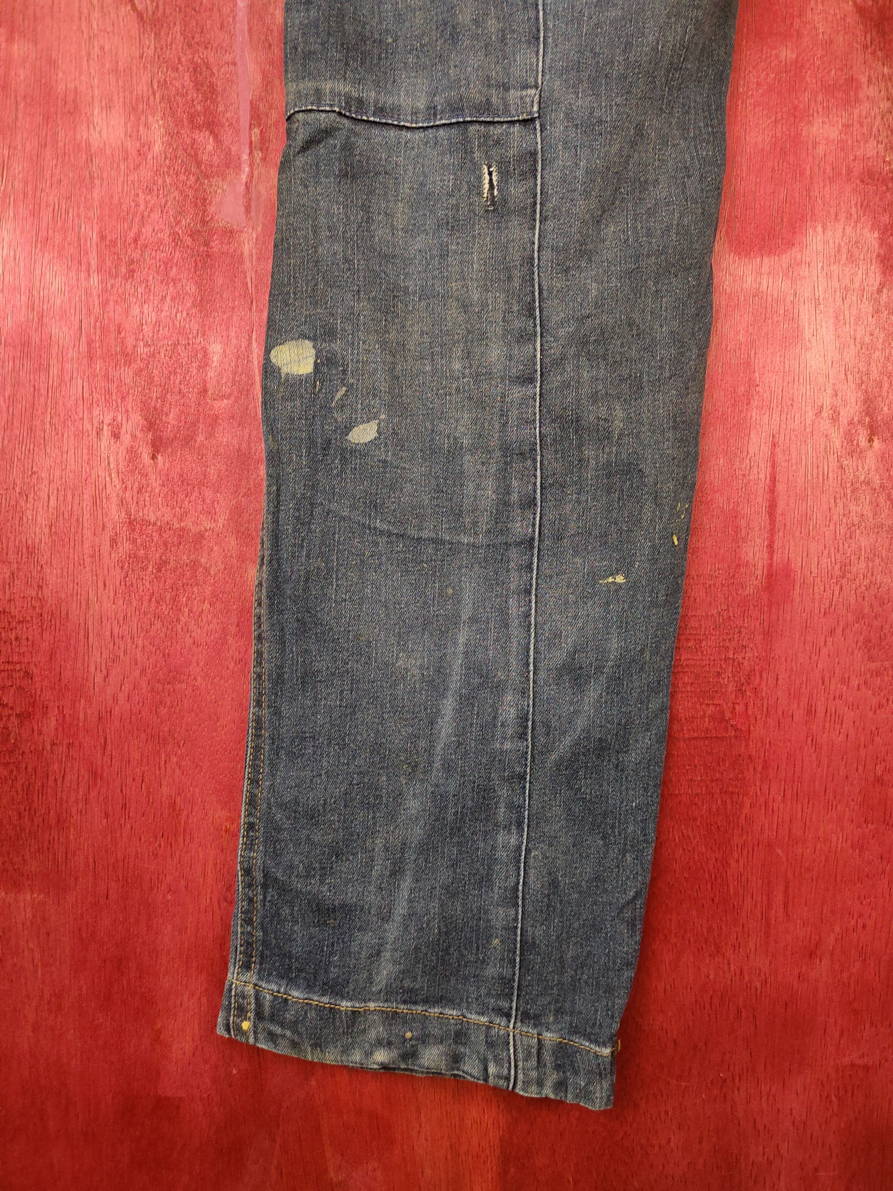 Japanese Brand DL Japan custom pocket Dark Blue Faded Denim Pants #S526 Size US 32 / EU 48 - 3 Thumbnail