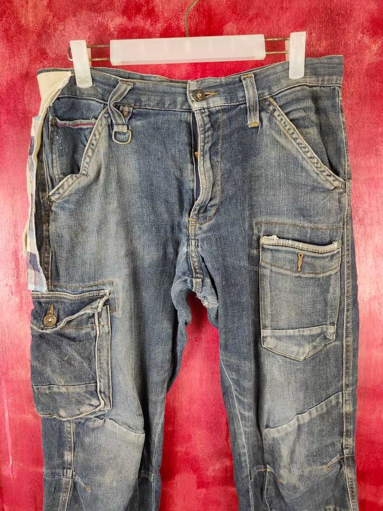 Japanese Brand DL Japan custom pocket Dark Blue Faded Denim Pants #S526 Size US 32 / EU 48 - 9 Thumbnail