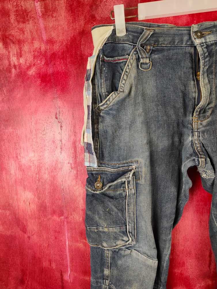 Japanese Brand DL Japan custom pocket Dark Blue Faded Denim Pants #S526 Size US 32 / EU 48 - 10 Thumbnail