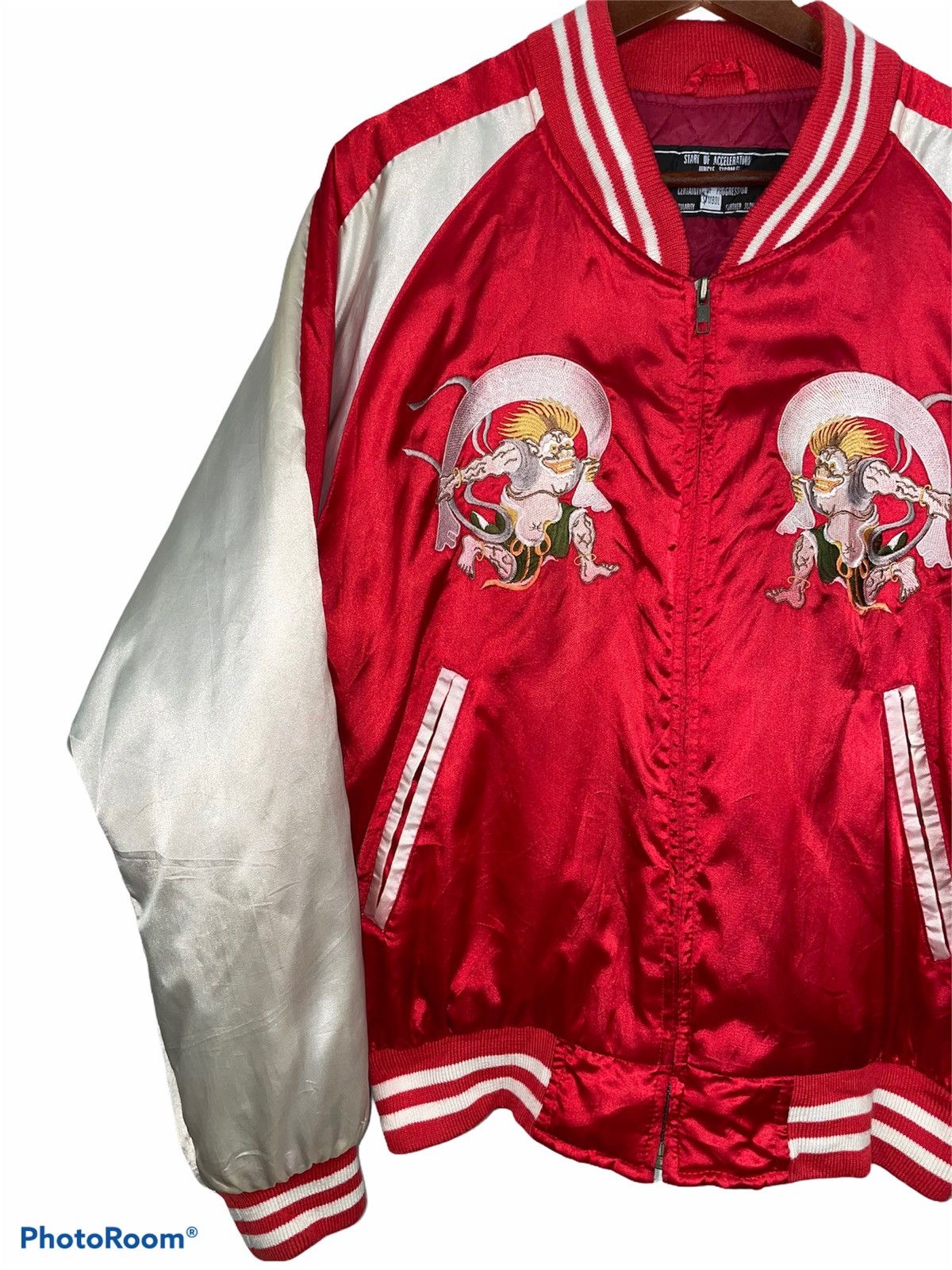 Japanese Brand Sukajan Thunder Storm Embroidery Jacket Size US L / EU 52-54 / 3 - 3 Thumbnail